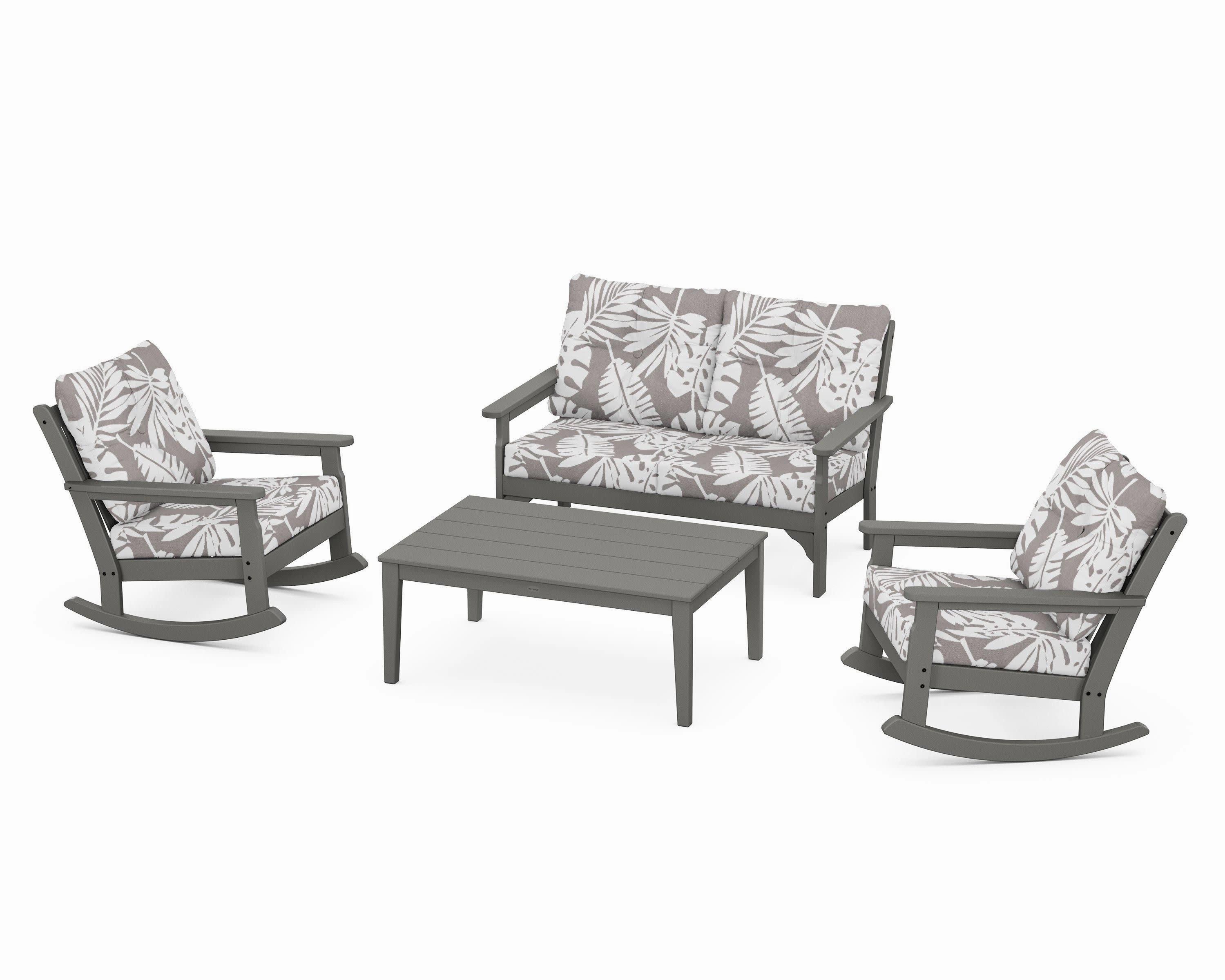 Vineyard 4-Piece Deep Seating Rocking Chair Set