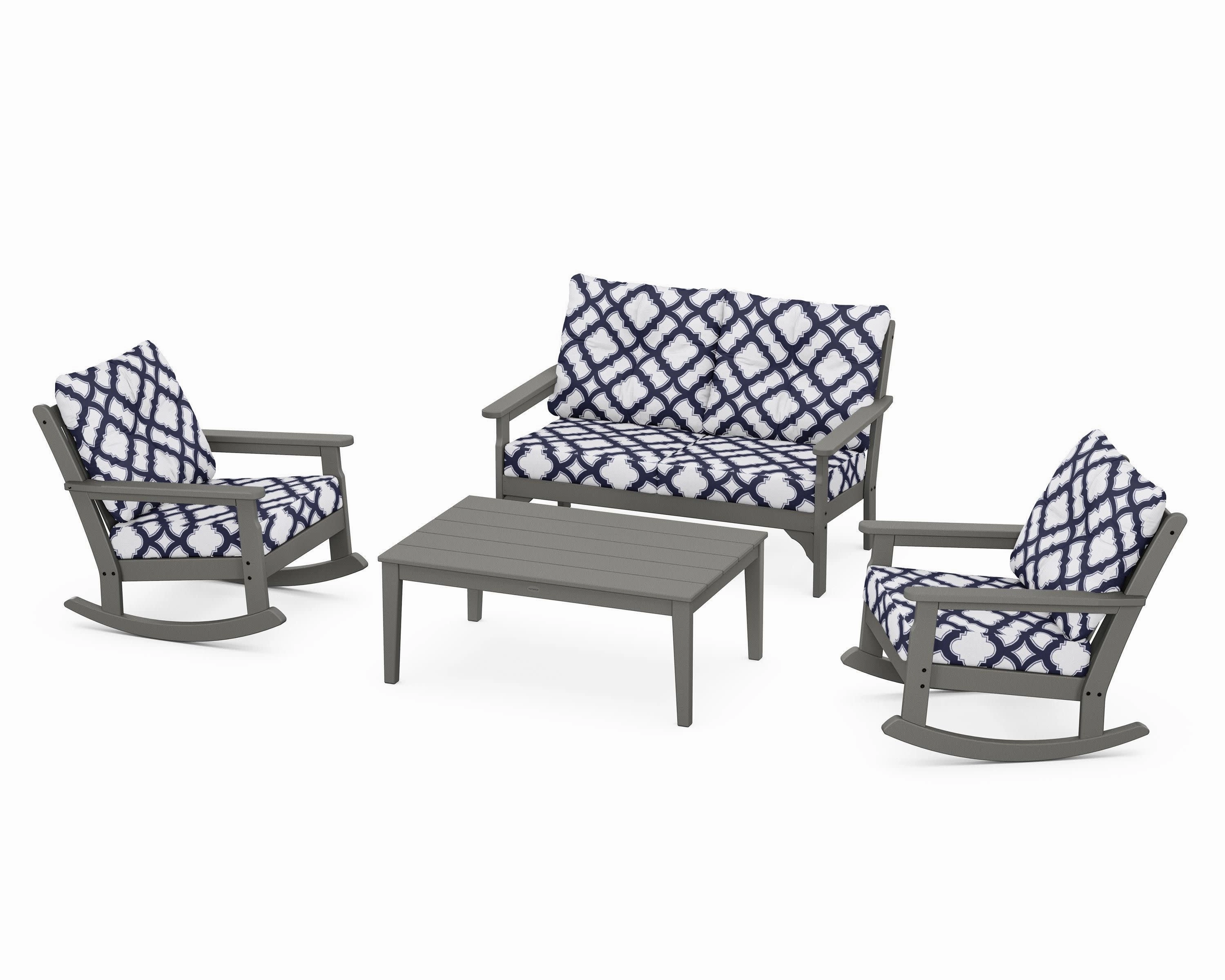 Vineyard 4-Piece Deep Seating Rocking Chair Set