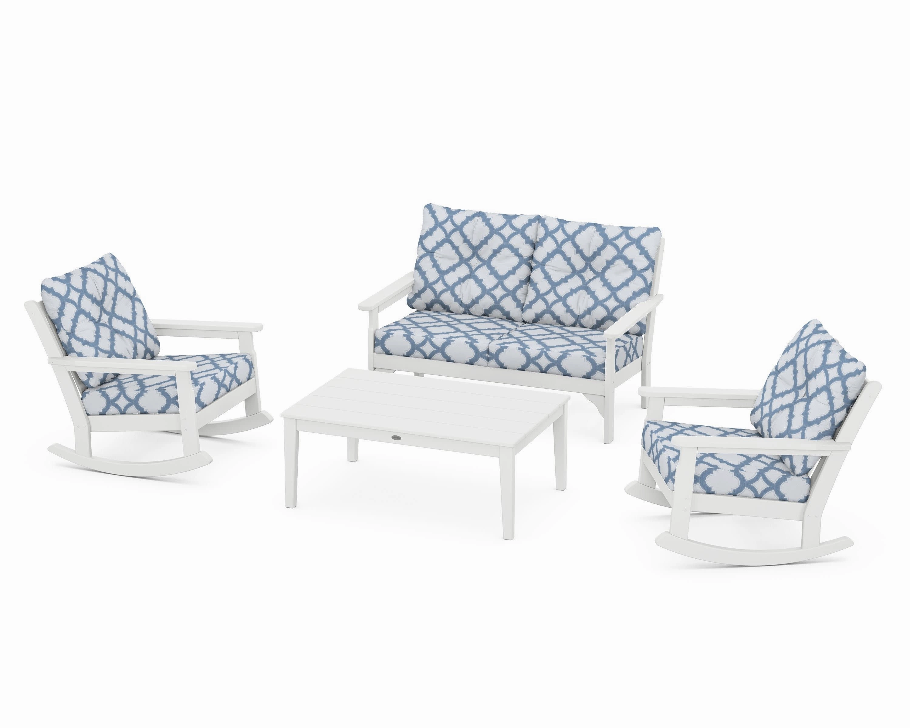 Vineyard 4-Piece Deep Seating Rocking Chair Set