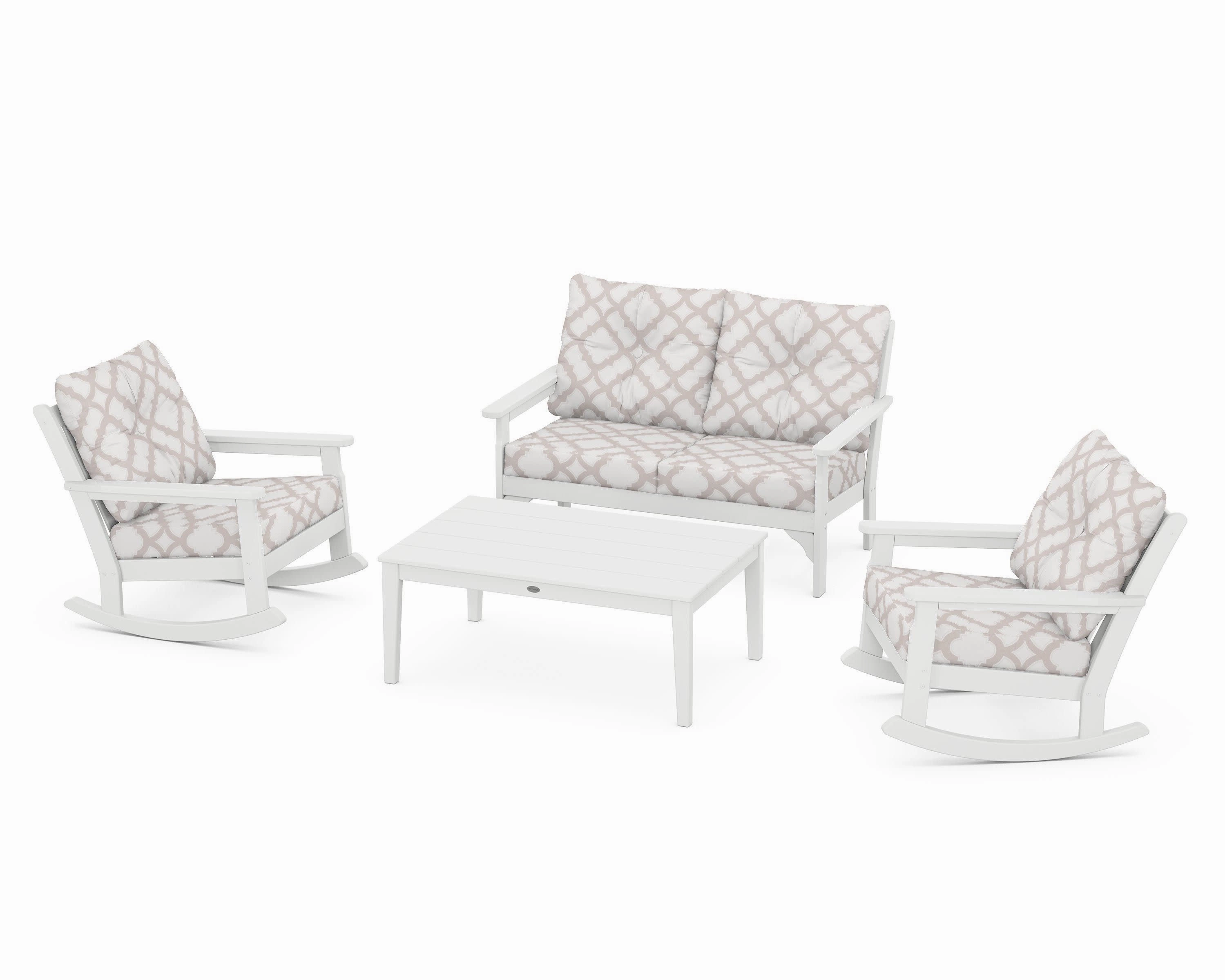 Vineyard 4-Piece Deep Seating Rocking Chair Set