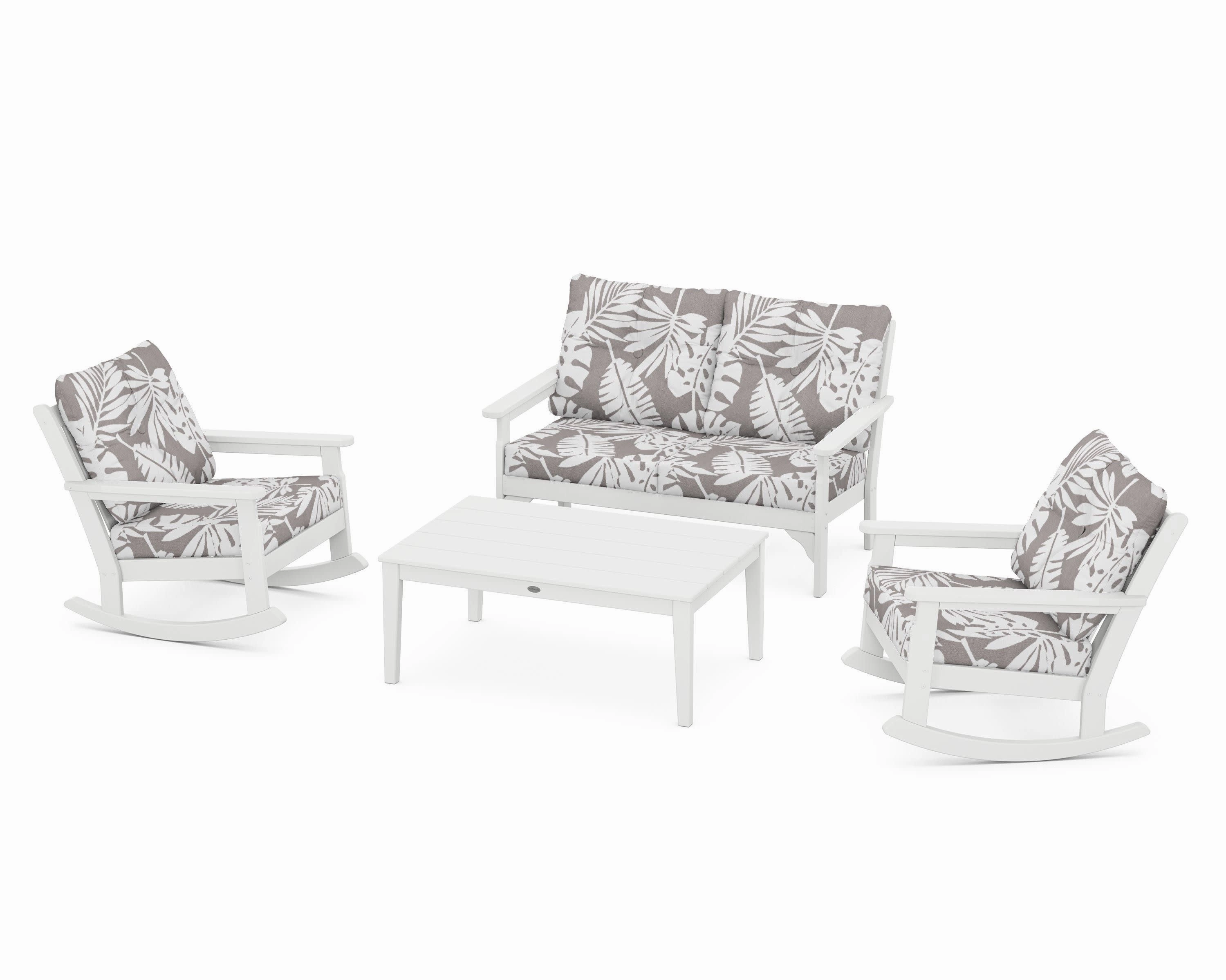 Vineyard 4-Piece Deep Seating Rocking Chair Set