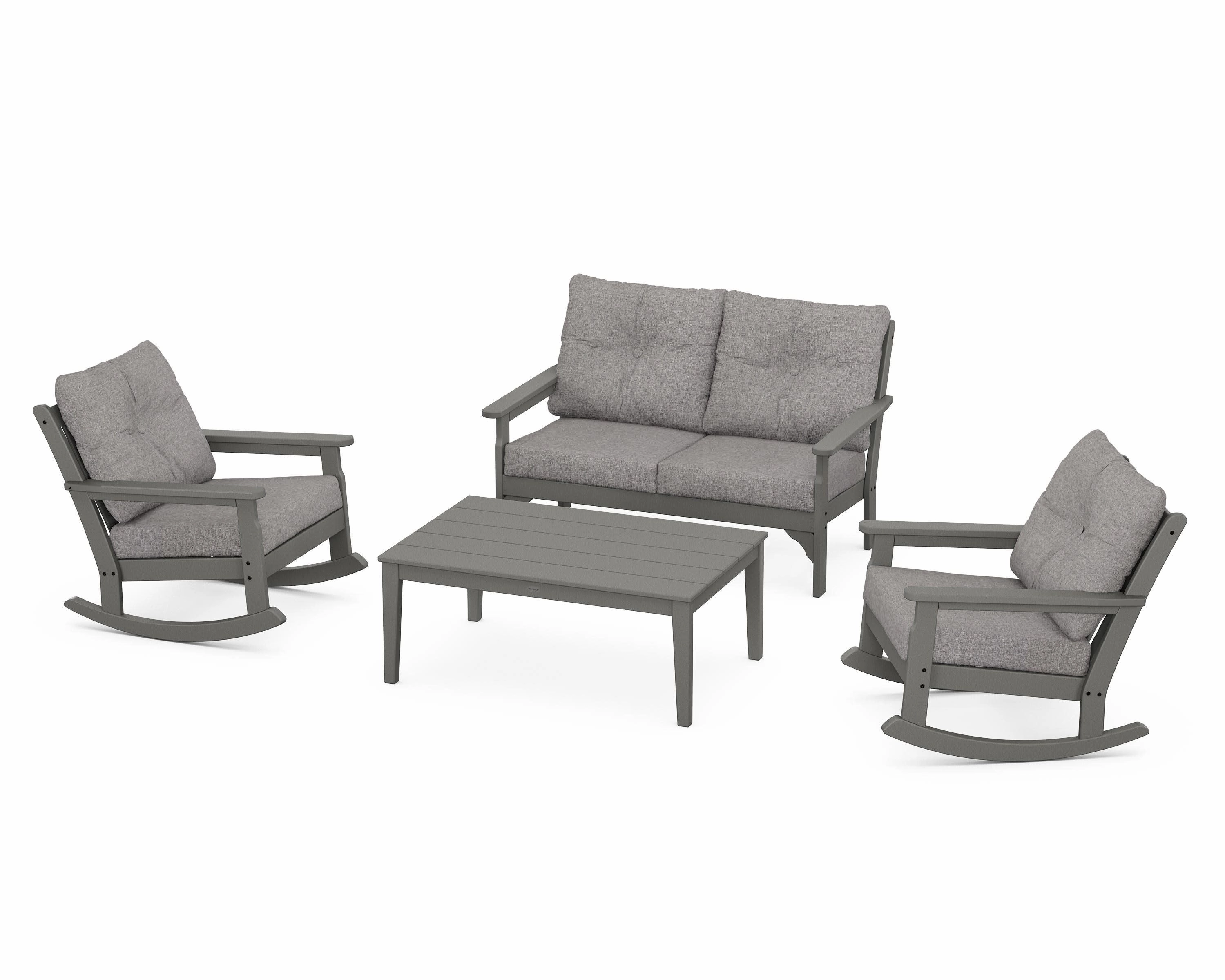 Vineyard 4-Piece Deep Seating Rocking Chair Set