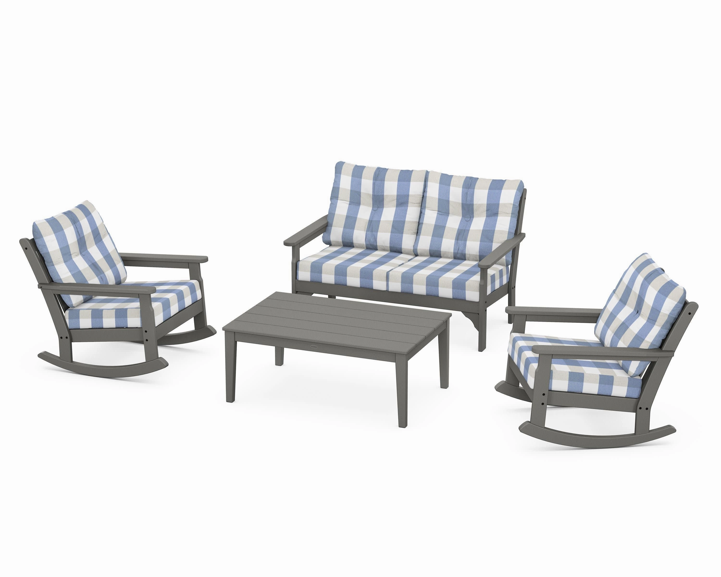 Vineyard 4-Piece Deep Seating Rocking Chair Set