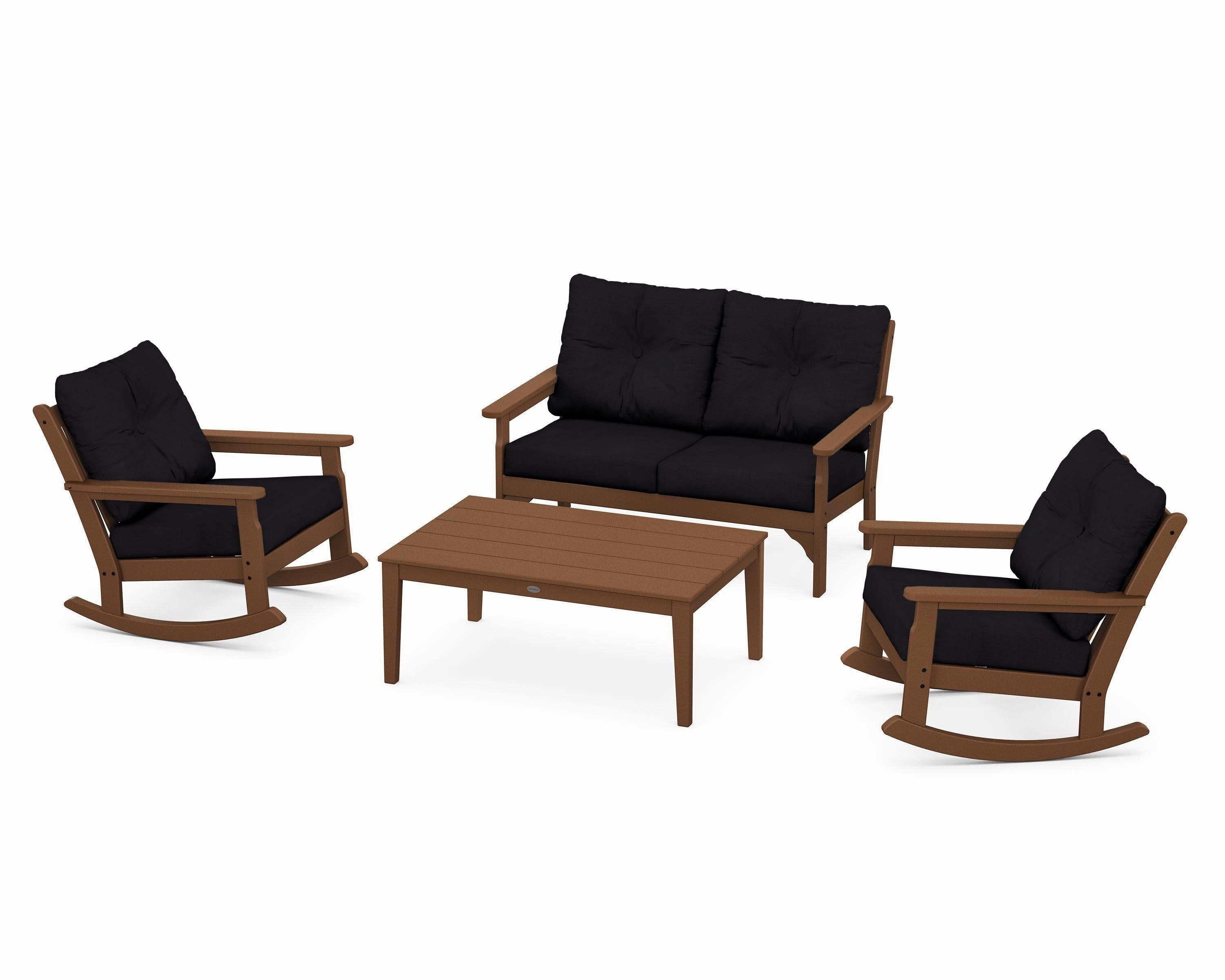 Vineyard 4-Piece Deep Seating Rocking Chair Set