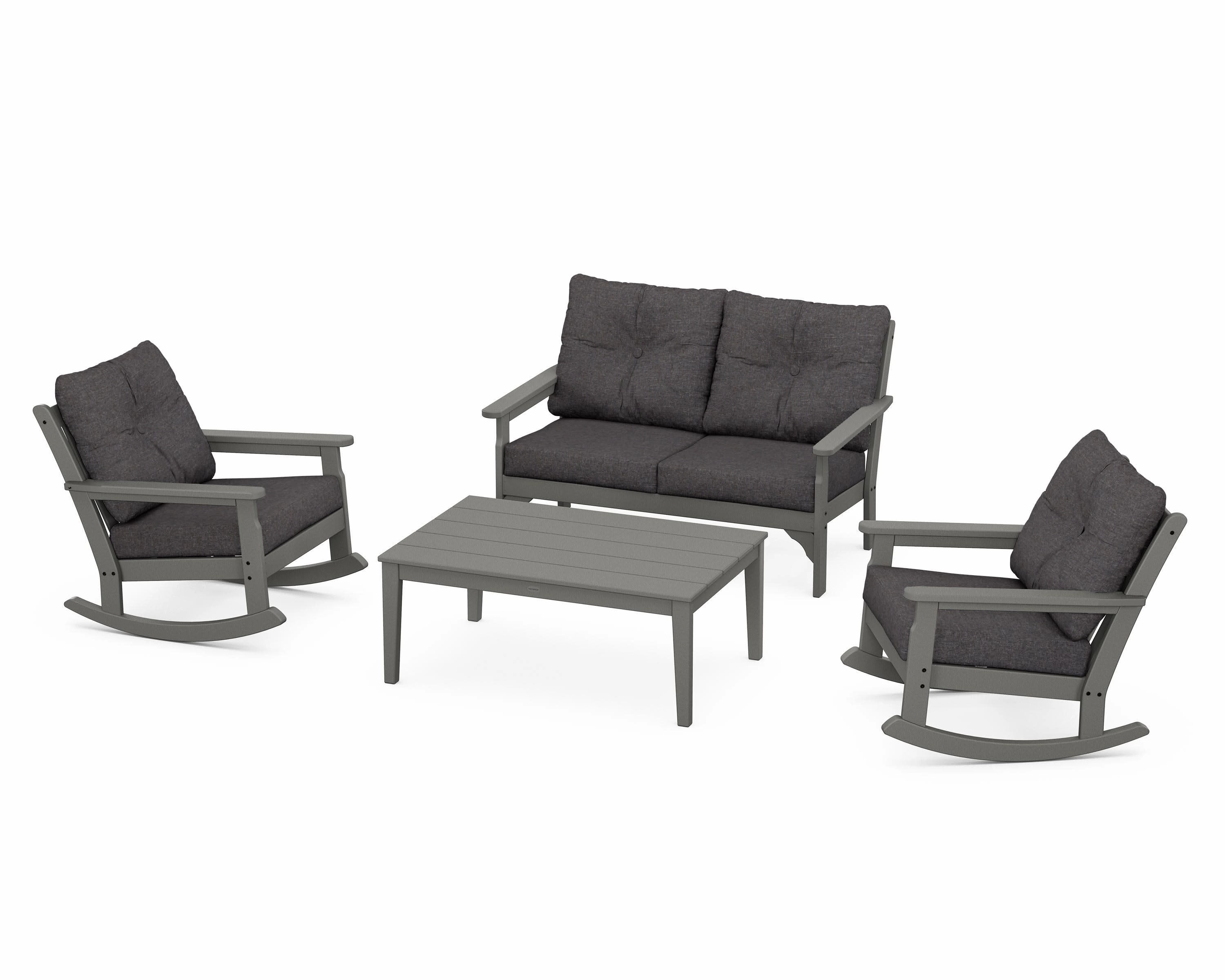 Vineyard 4-Piece Deep Seating Rocking Chair Set