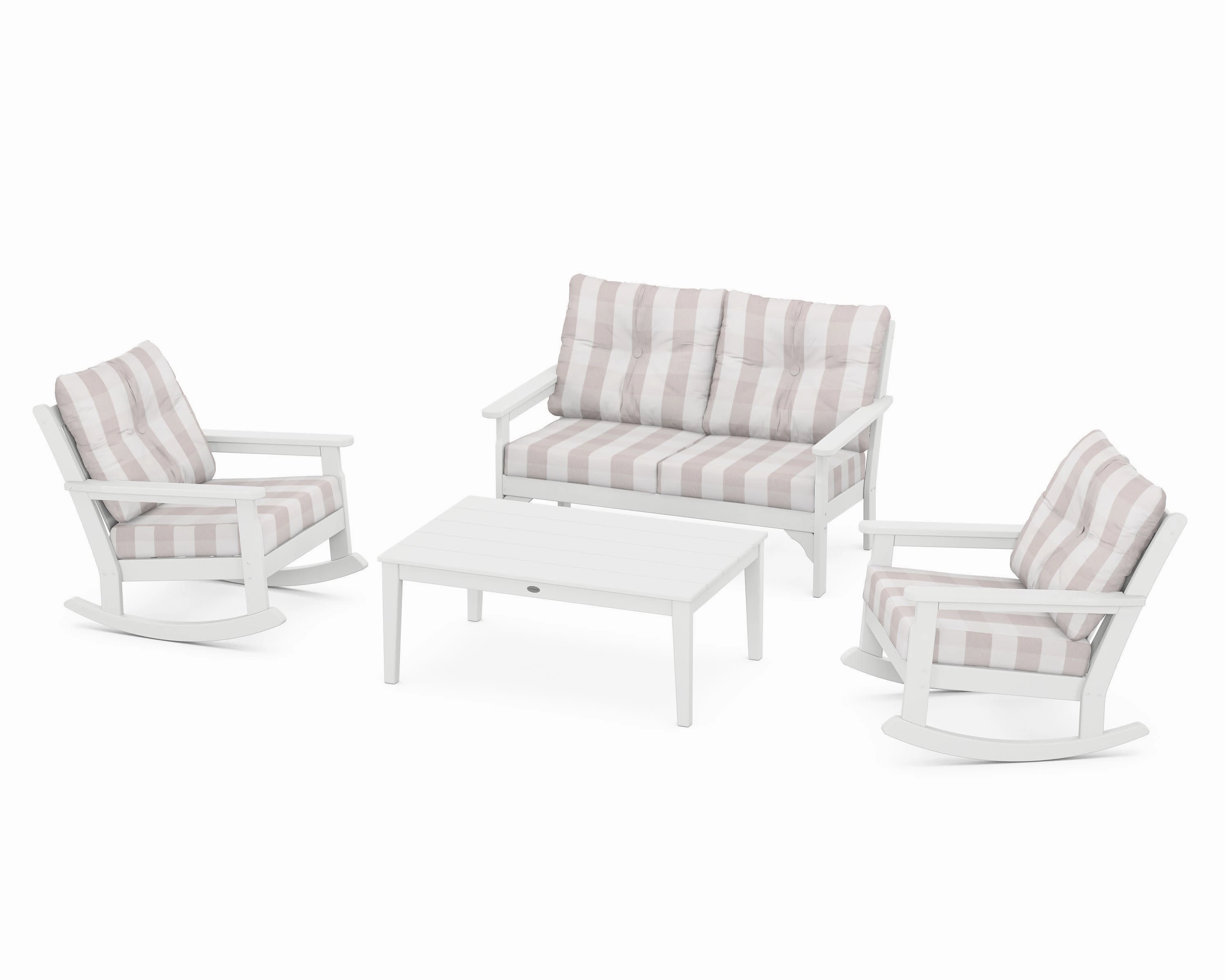 Vineyard 4-Piece Deep Seating Rocking Chair Set