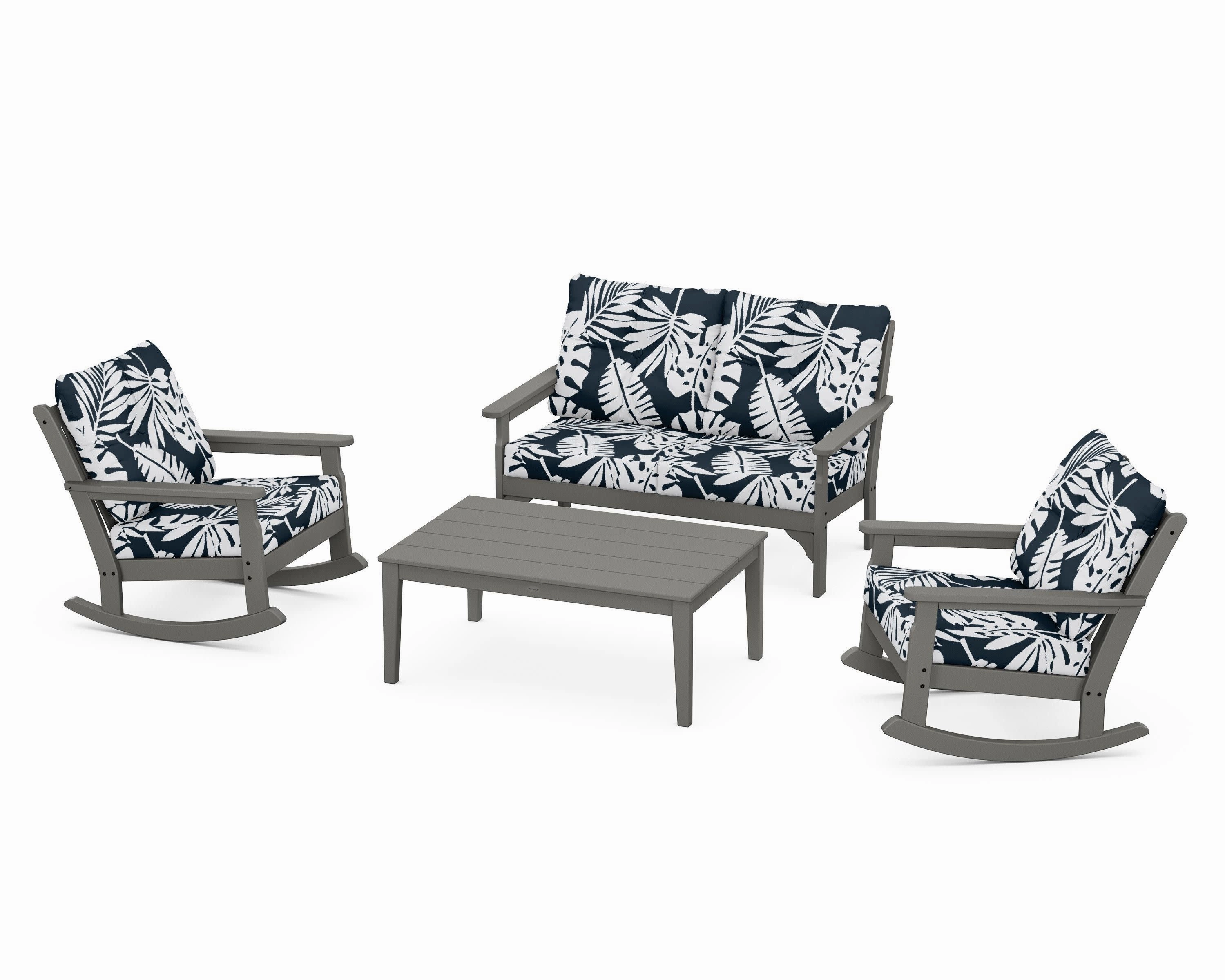 Vineyard 4-Piece Deep Seating Rocking Chair Set