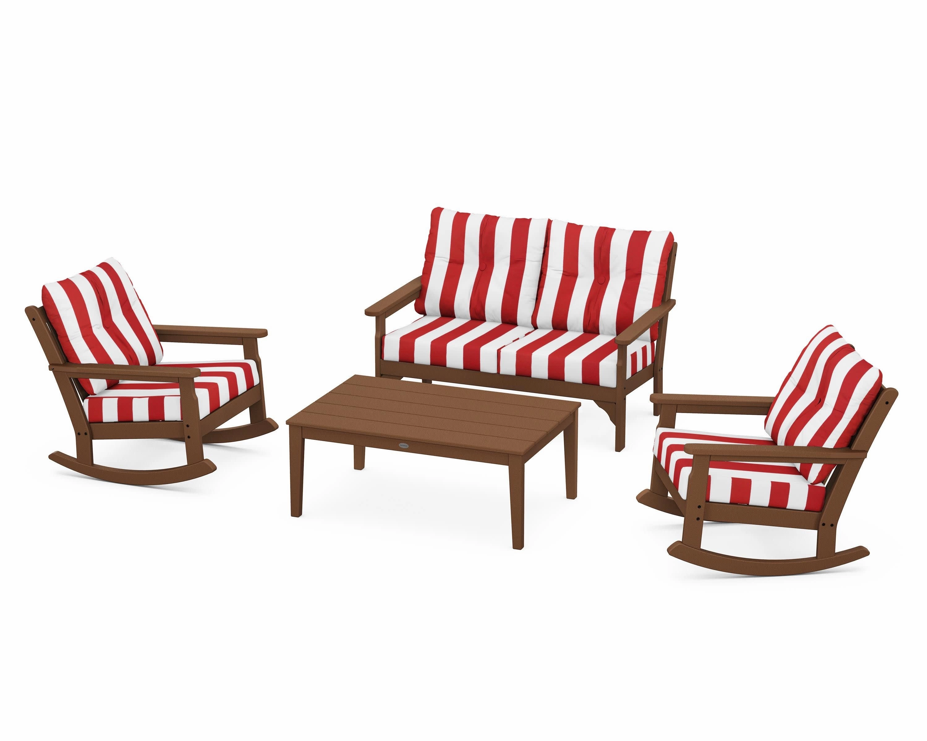 Vineyard 4-Piece Deep Seating Rocking Chair Set