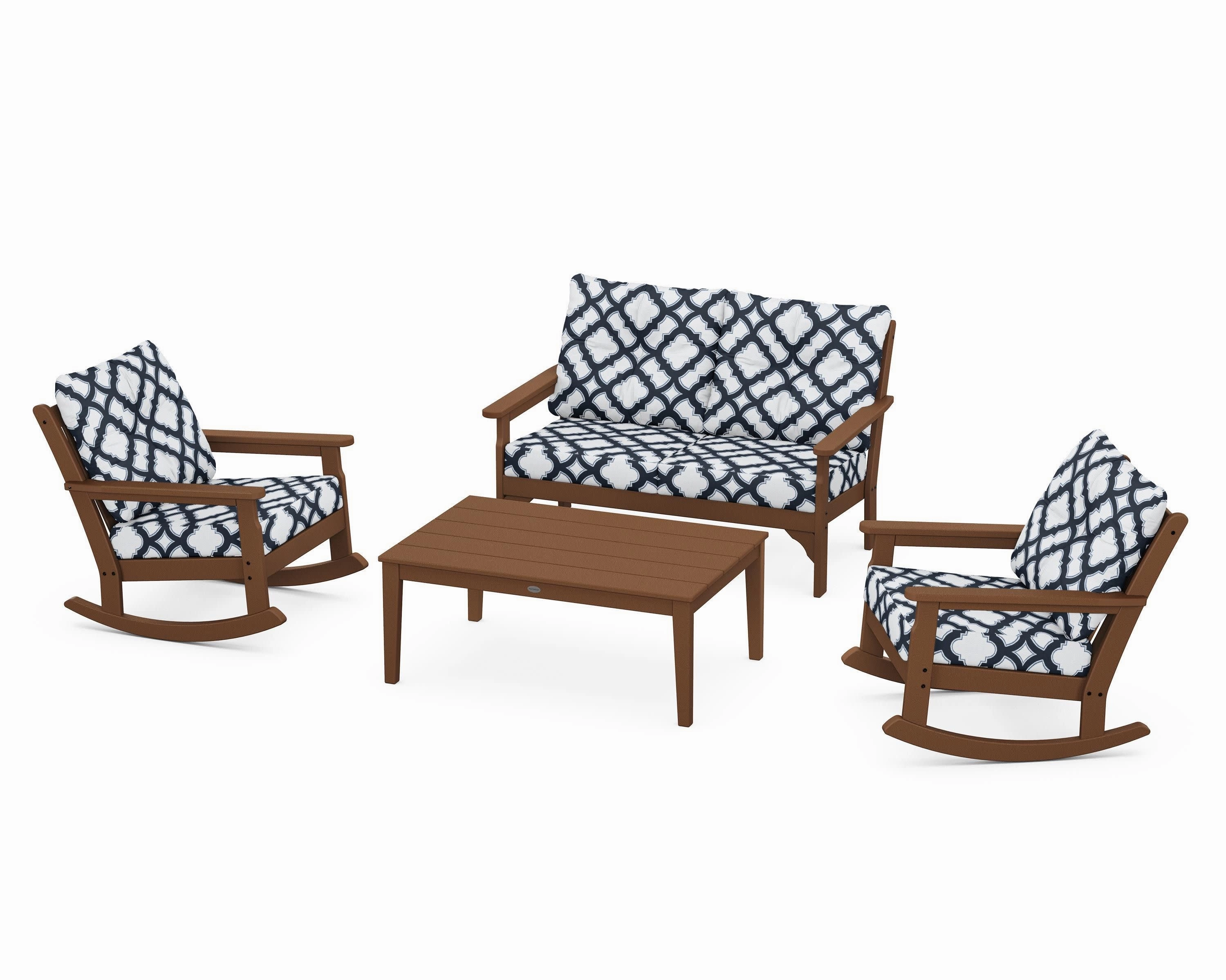 Vineyard 4-Piece Deep Seating Rocking Chair Set