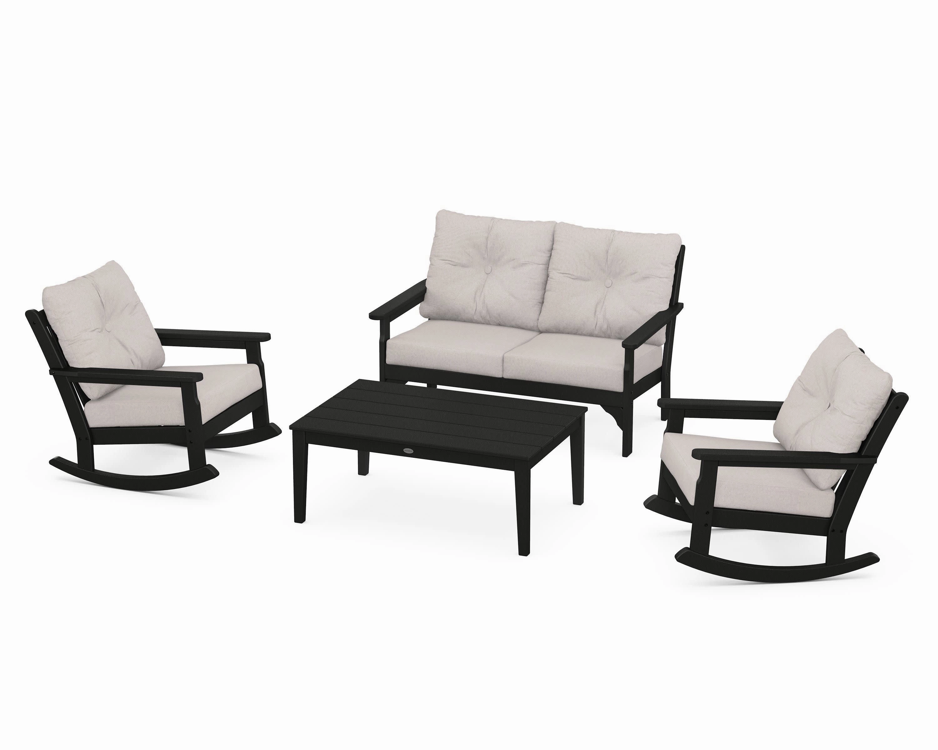 Vineyard 4-Piece Deep Seating Rocking Chair Set