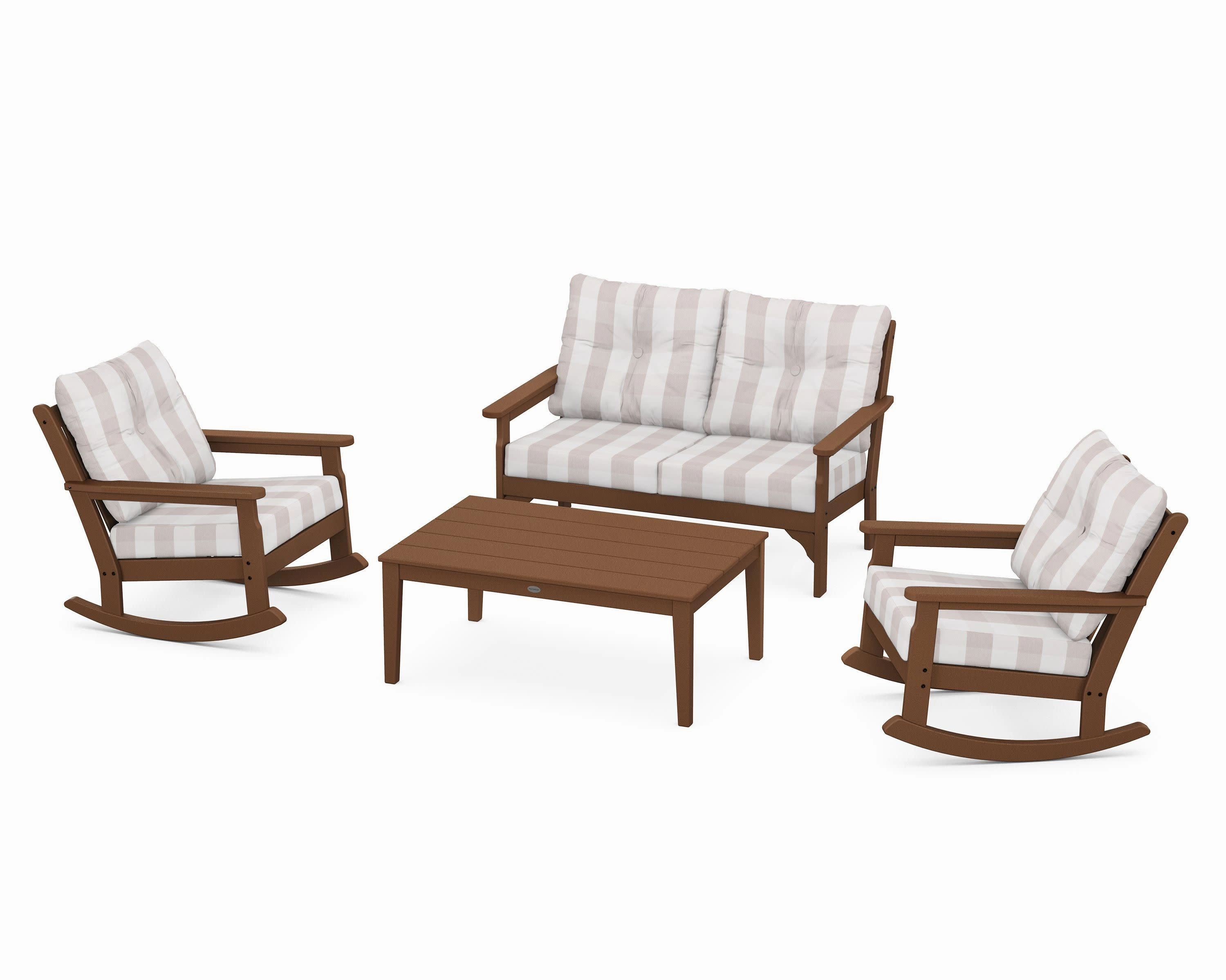 Vineyard 4-Piece Deep Seating Rocking Chair Set
