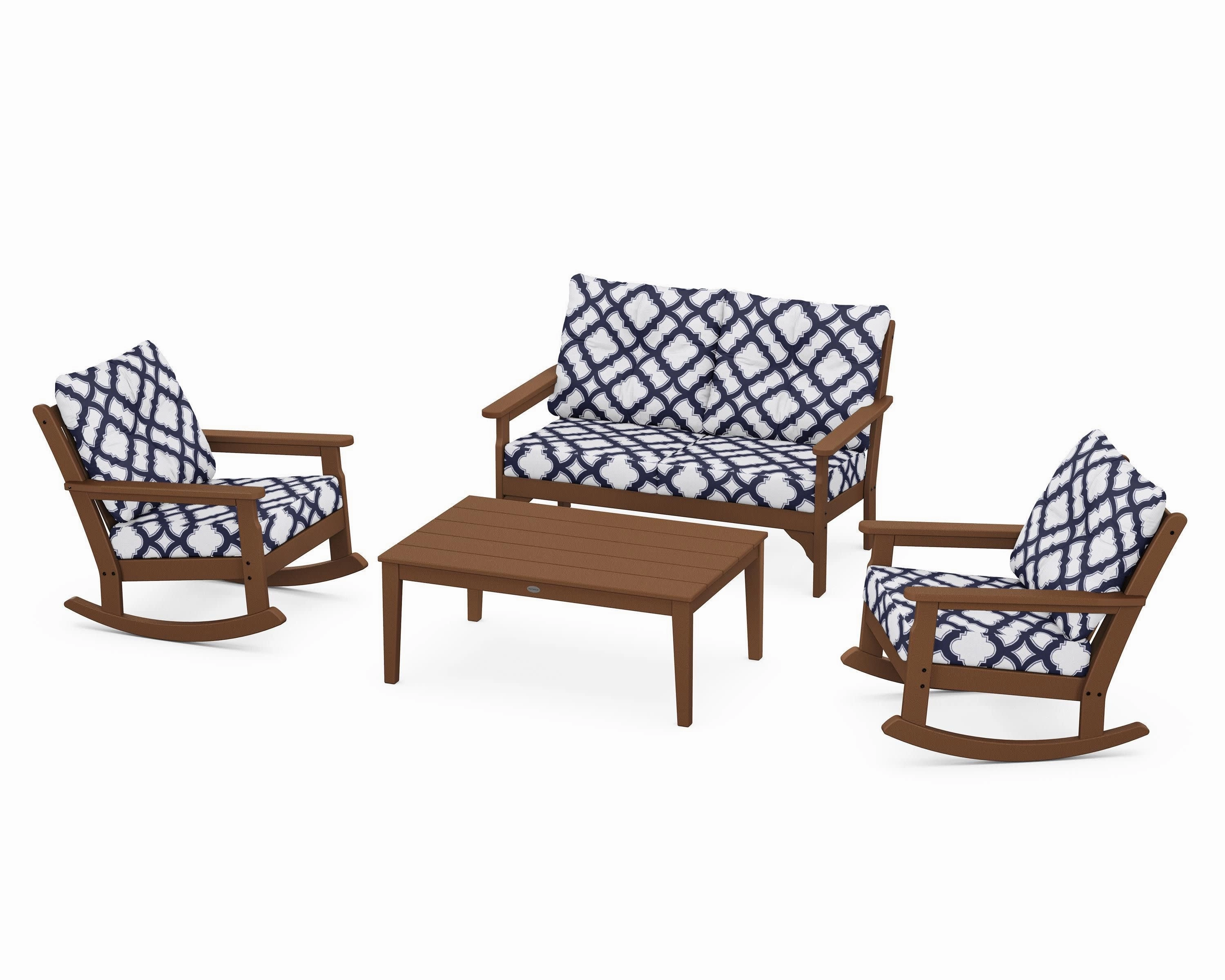 Vineyard 4-Piece Deep Seating Rocking Chair Set