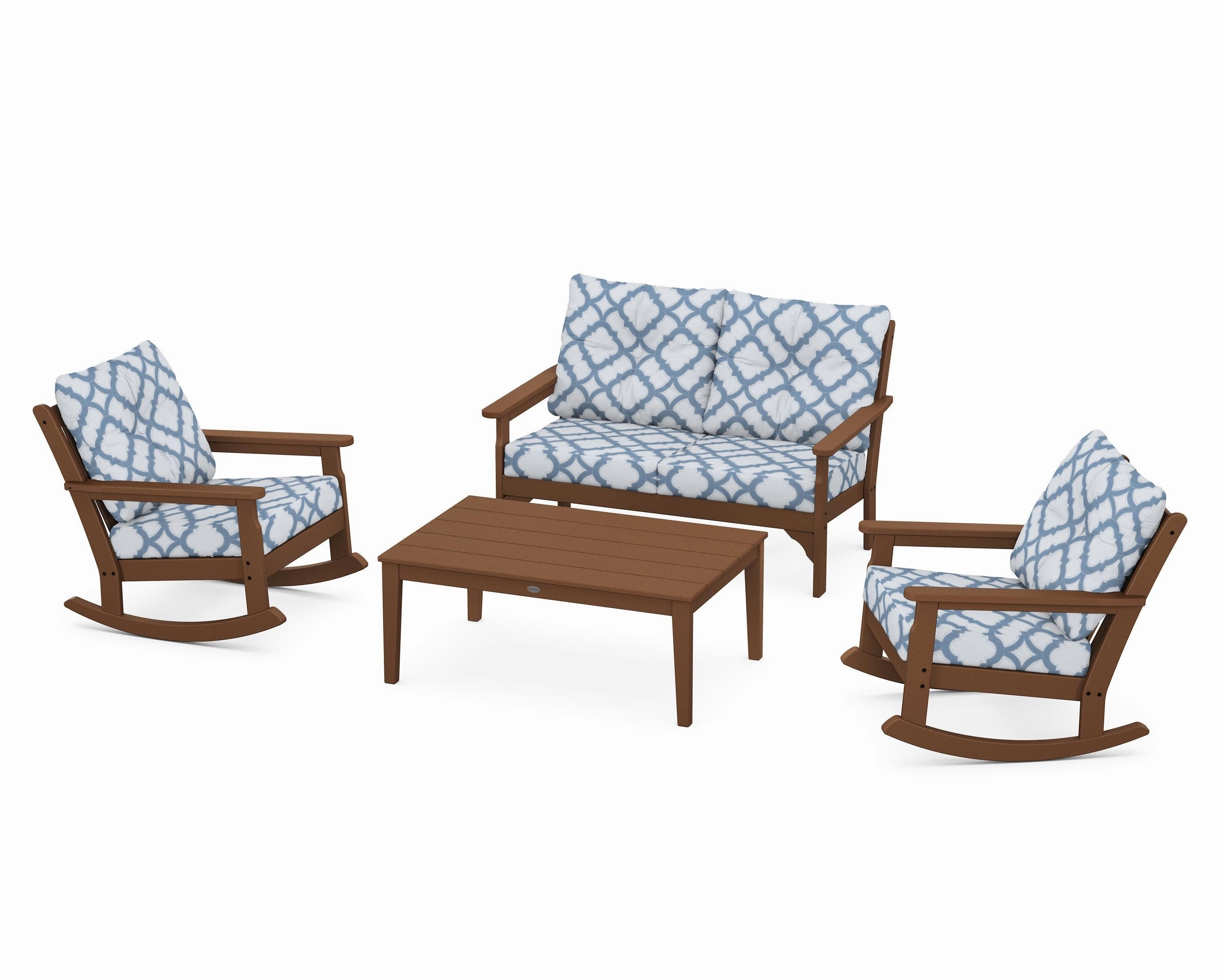 Vineyard 4-Piece Deep Seating Rocking Chair Set