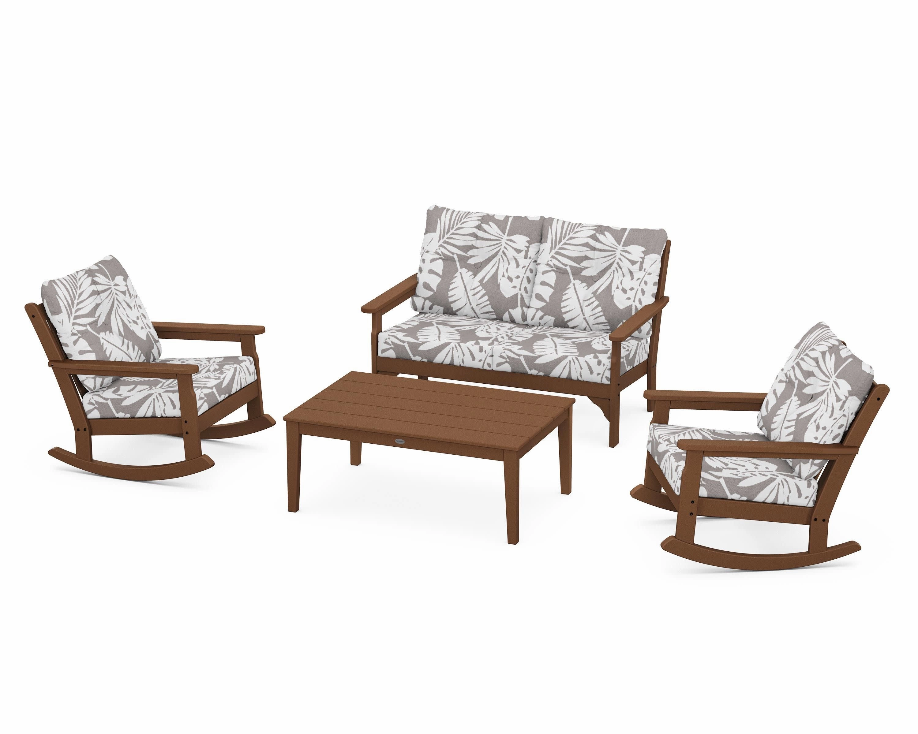 Vineyard 4-Piece Deep Seating Rocking Chair Set