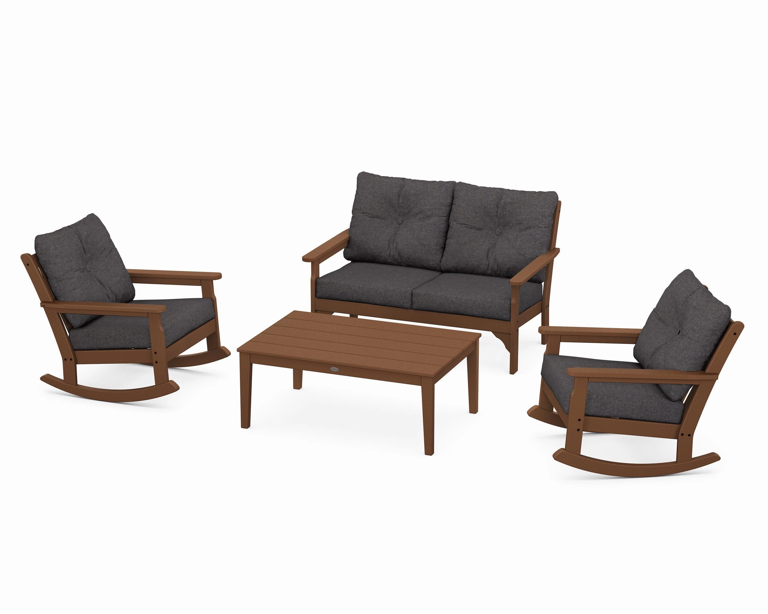 Vineyard 4-Piece Deep Seating Rocking Chair Set