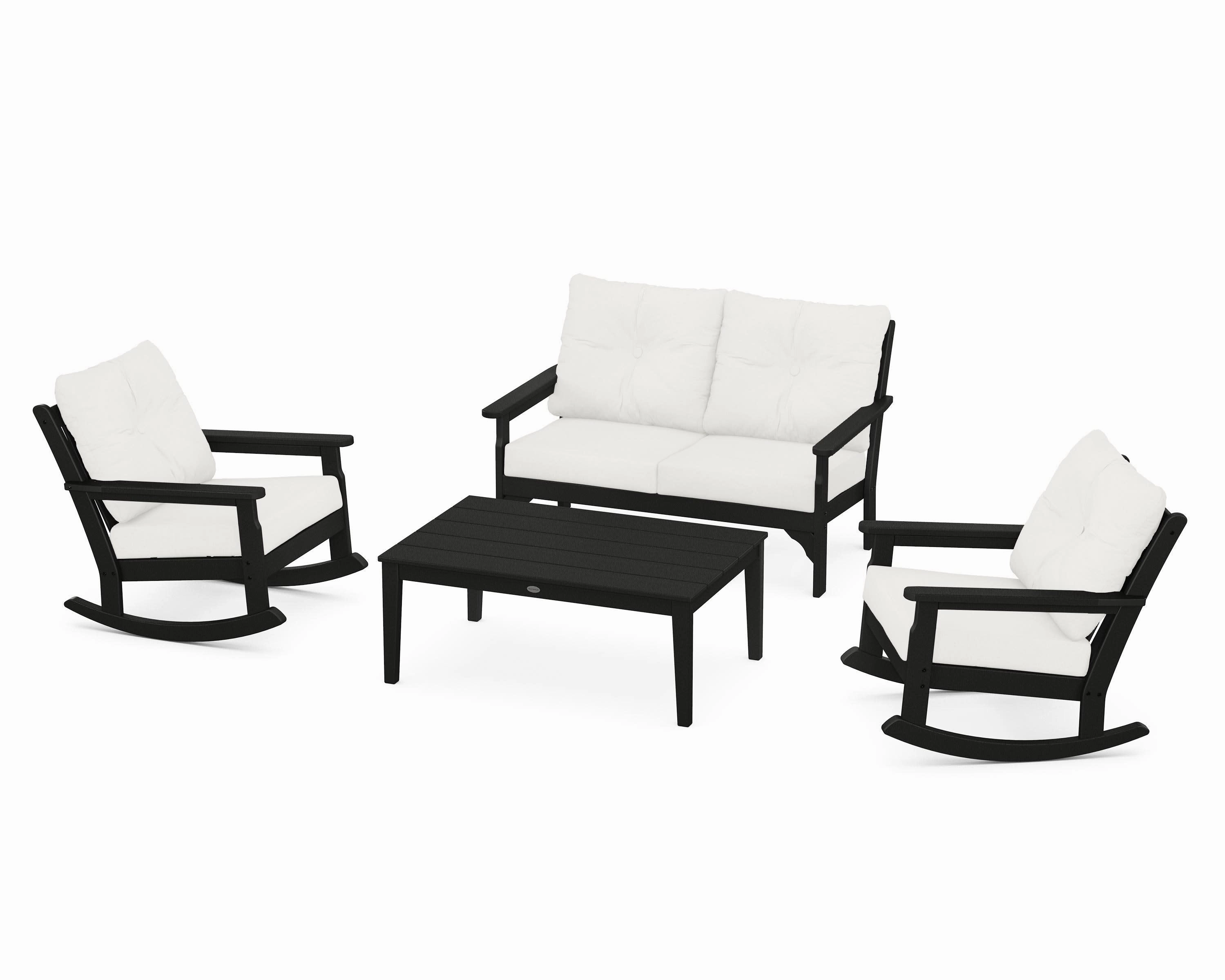 Vineyard 4-Piece Deep Seating Rocking Chair Set