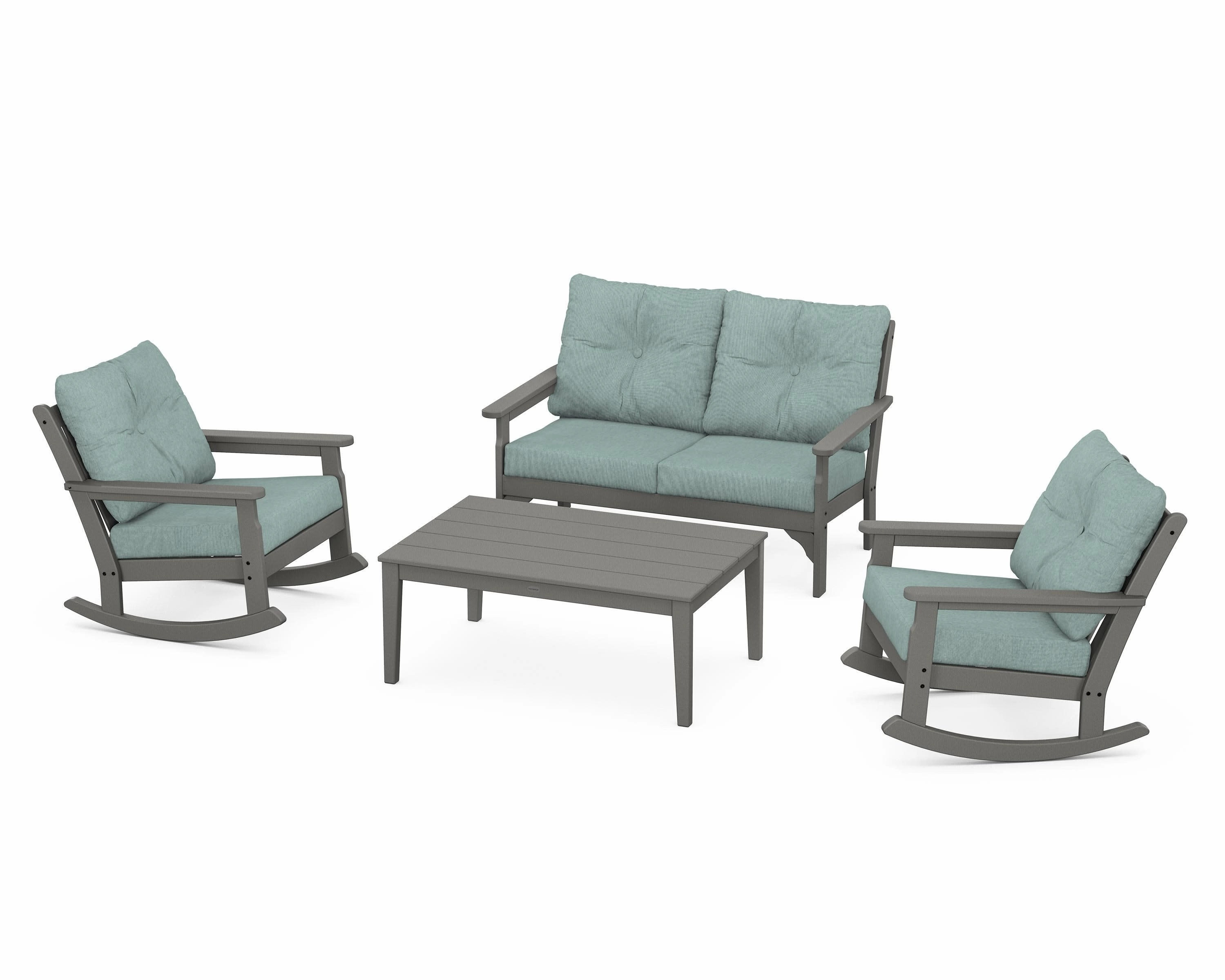 Vineyard 4-Piece Deep Seating Rocking Chair Set