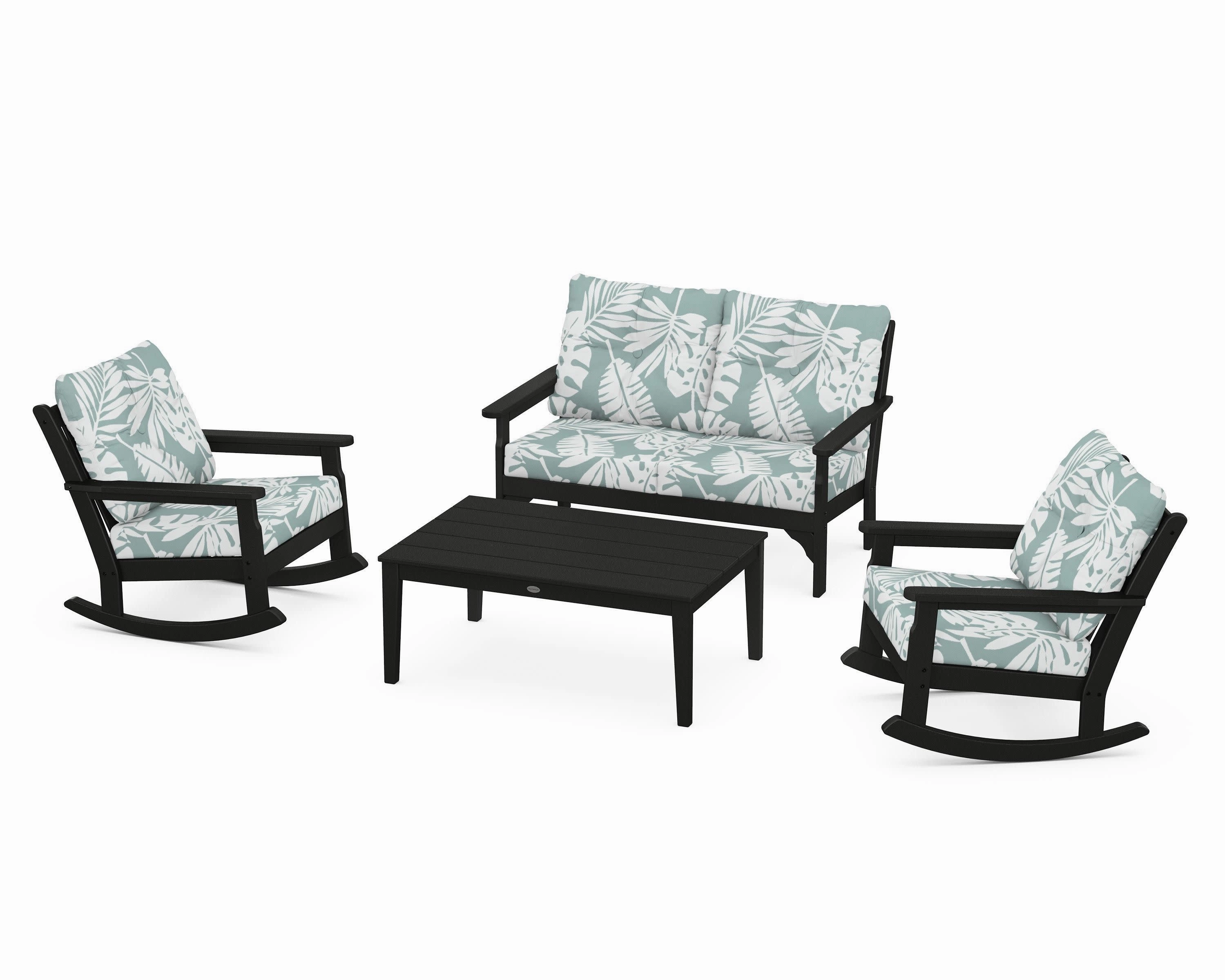 Vineyard 4-Piece Deep Seating Rocking Chair Set