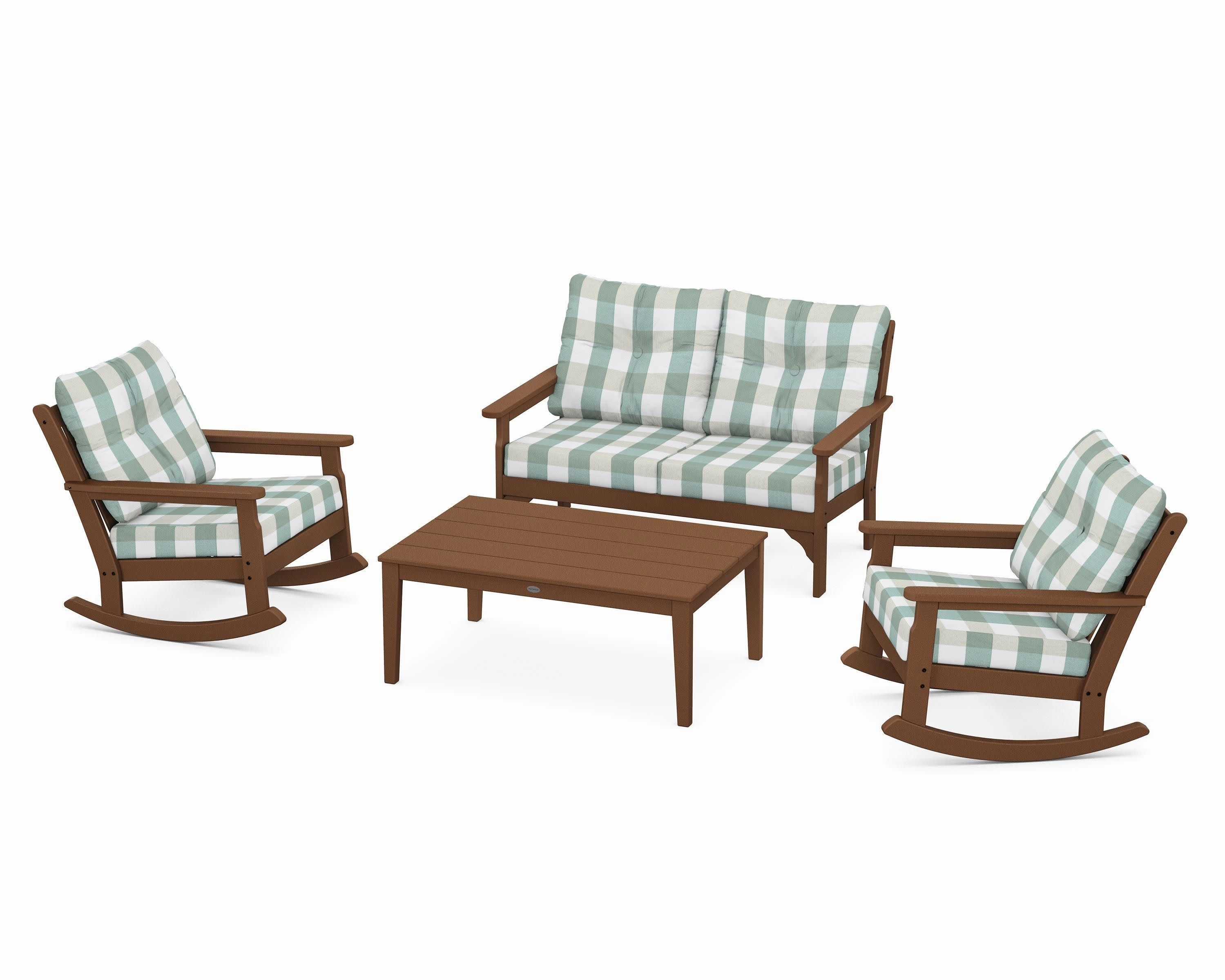 Vineyard 4-Piece Deep Seating Rocking Chair Set