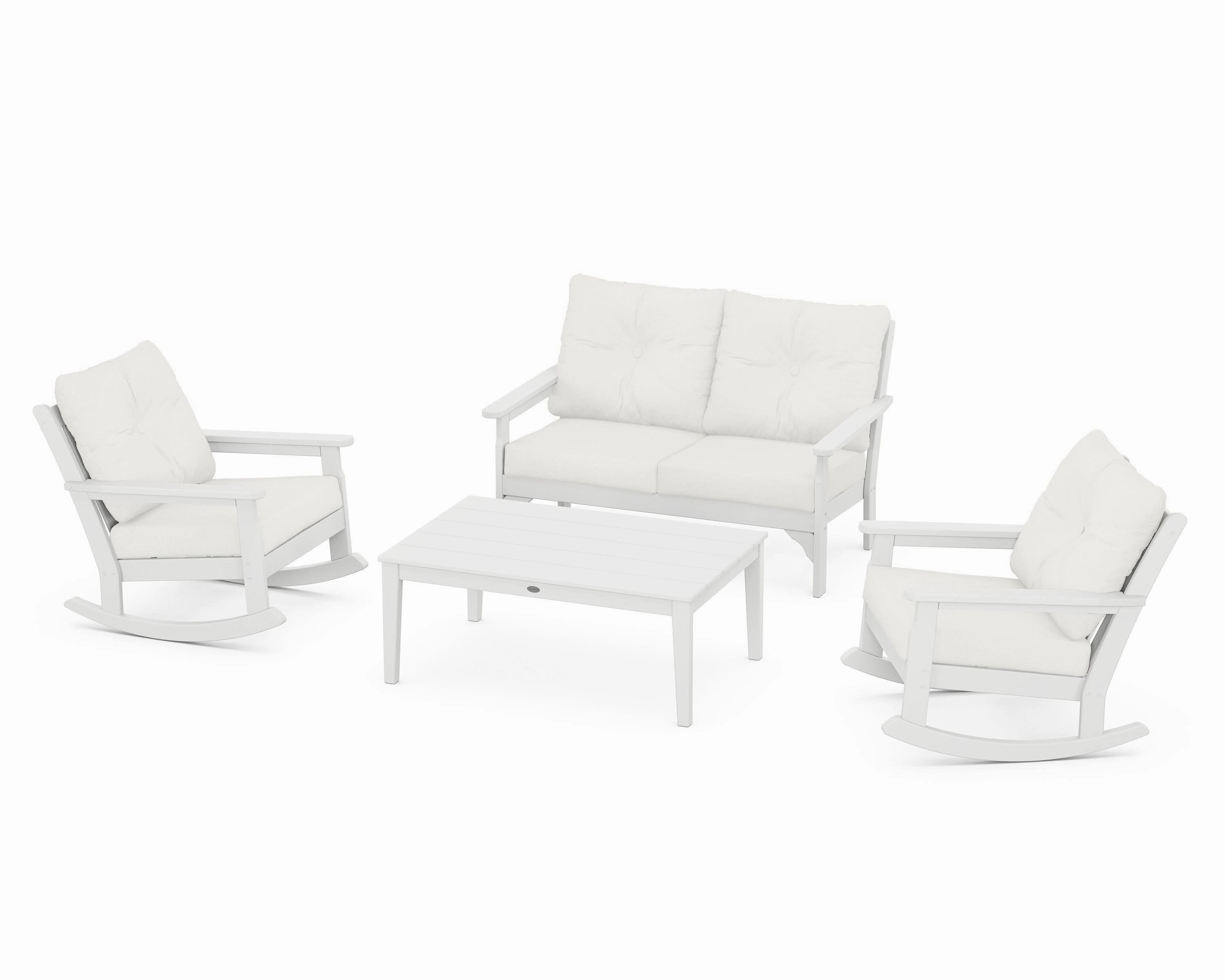 Vineyard 4-Piece Deep Seating Rocking Chair Set