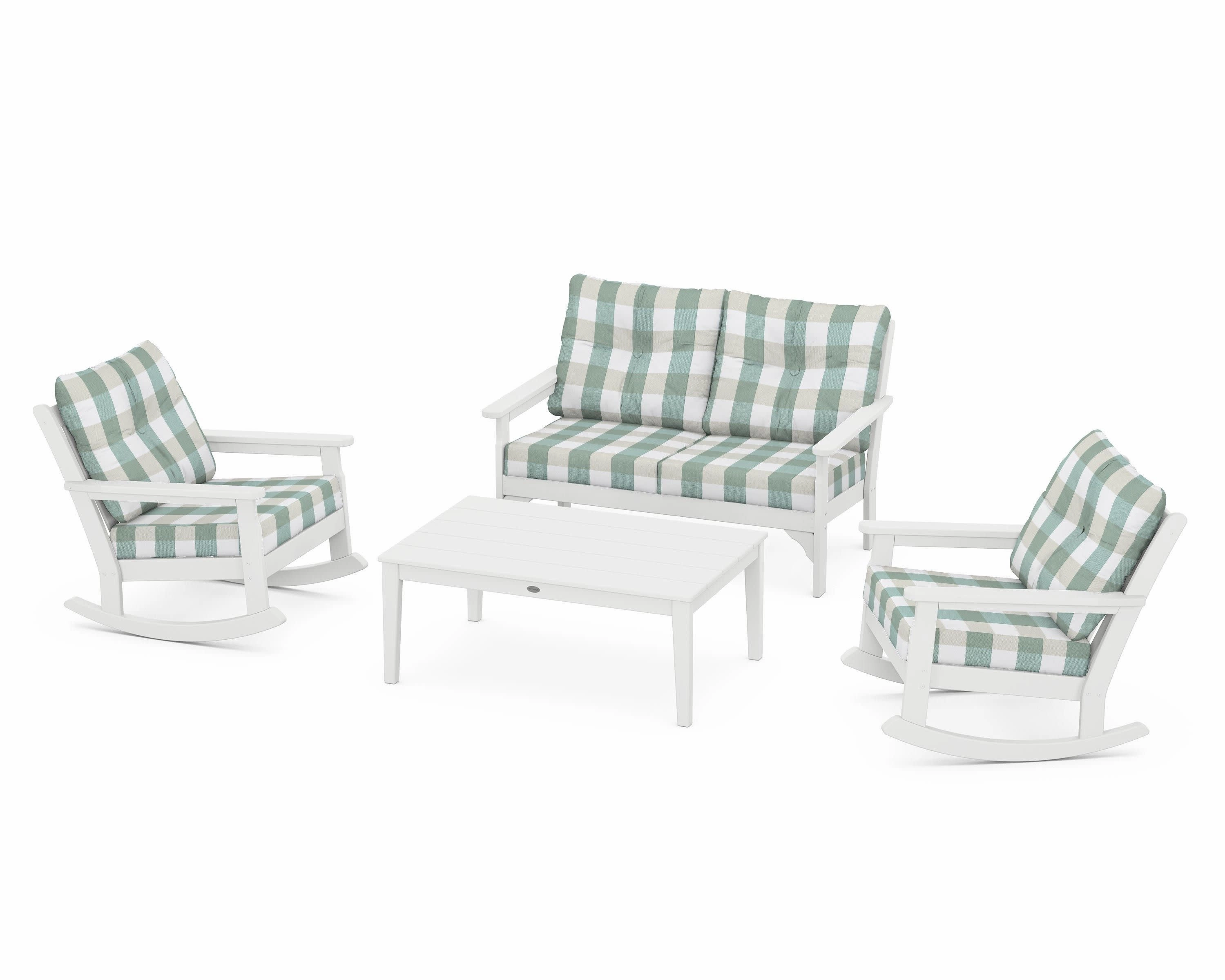 Vineyard 4-Piece Deep Seating Rocking Chair Set