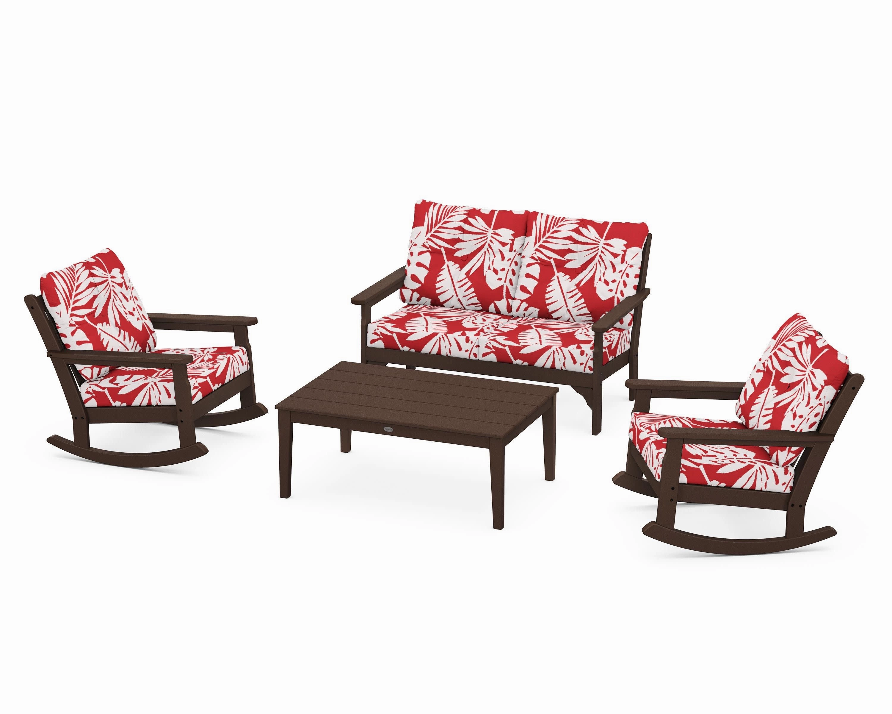 Vineyard 4-Piece Deep Seating Rocking Chair Set