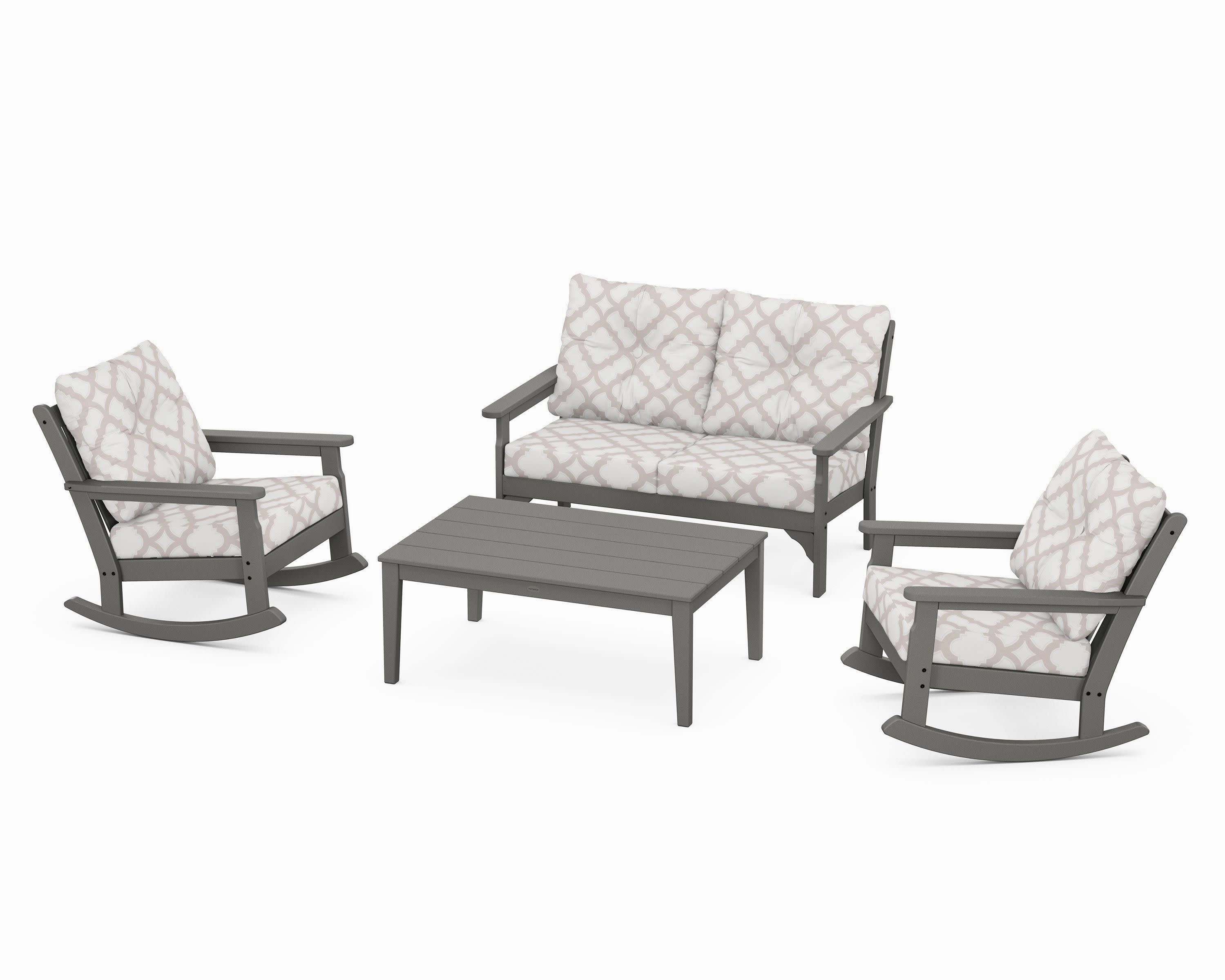 Vineyard 4-Piece Deep Seating Rocking Chair Set