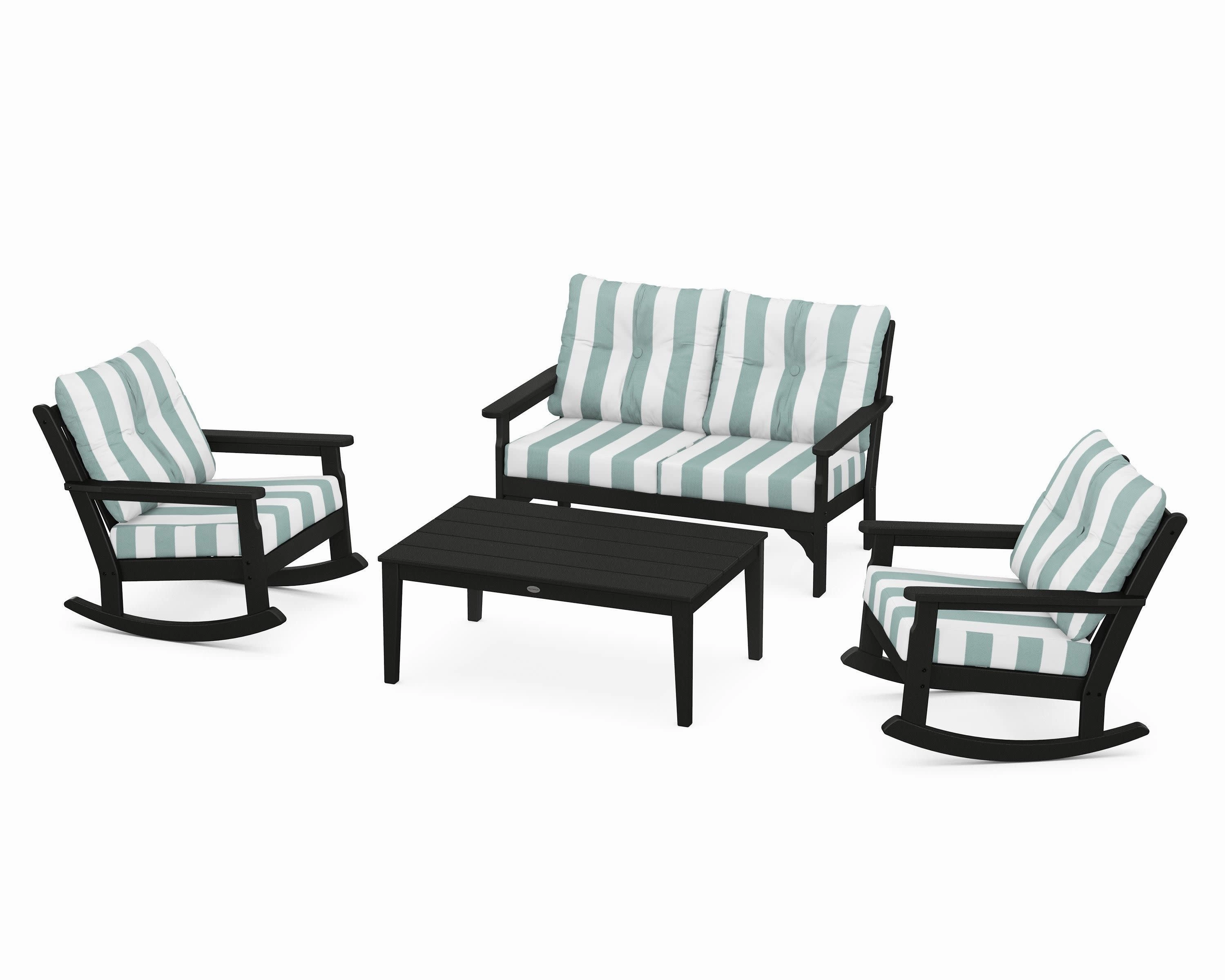 Vineyard 4-Piece Deep Seating Rocking Chair Set