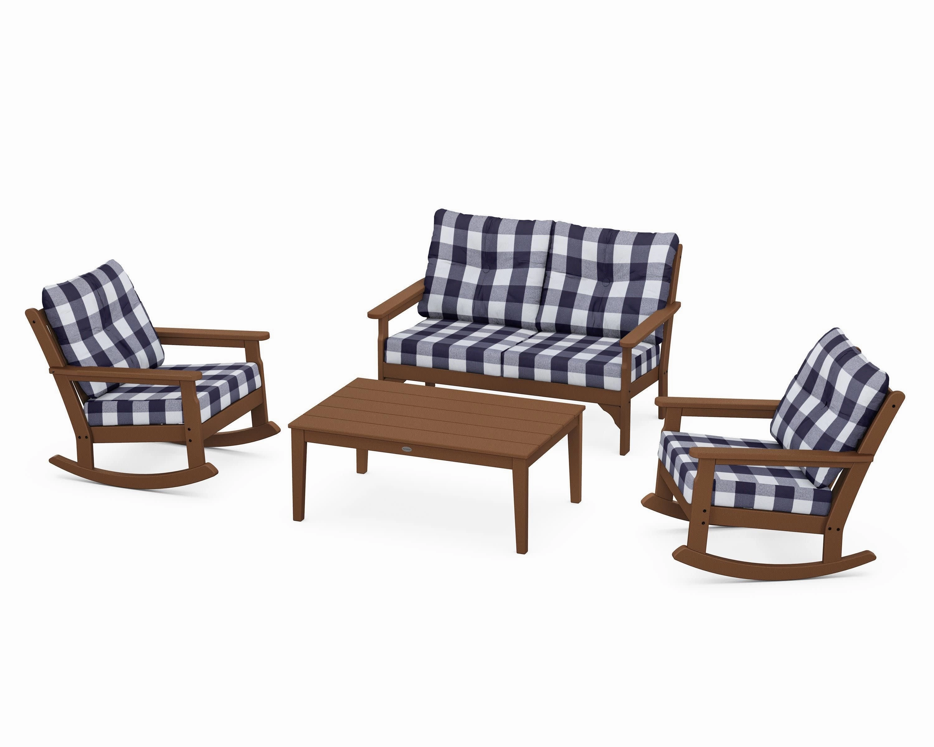 Vineyard 4-Piece Deep Seating Rocking Chair Set