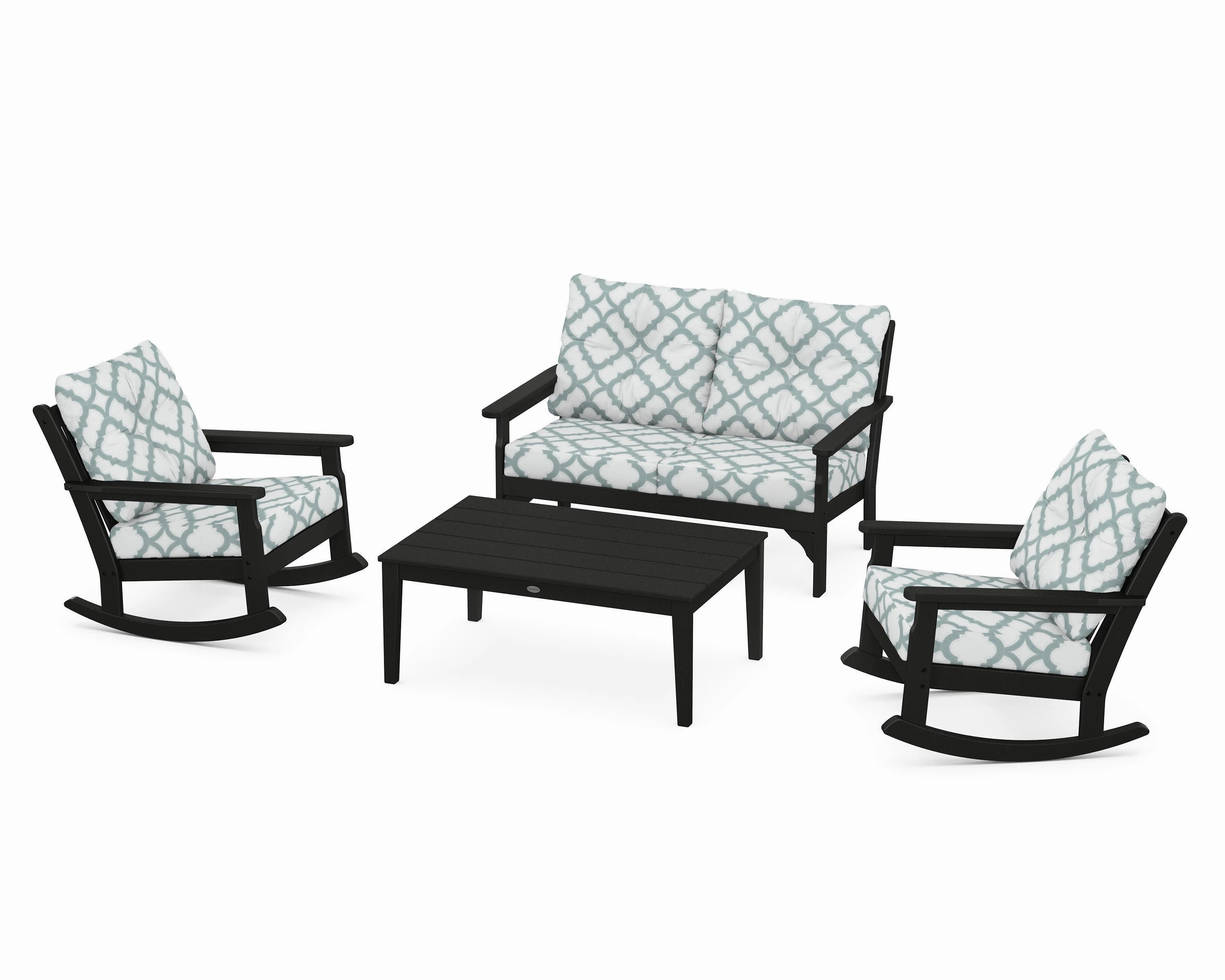 Vineyard 4-Piece Deep Seating Rocking Chair Set