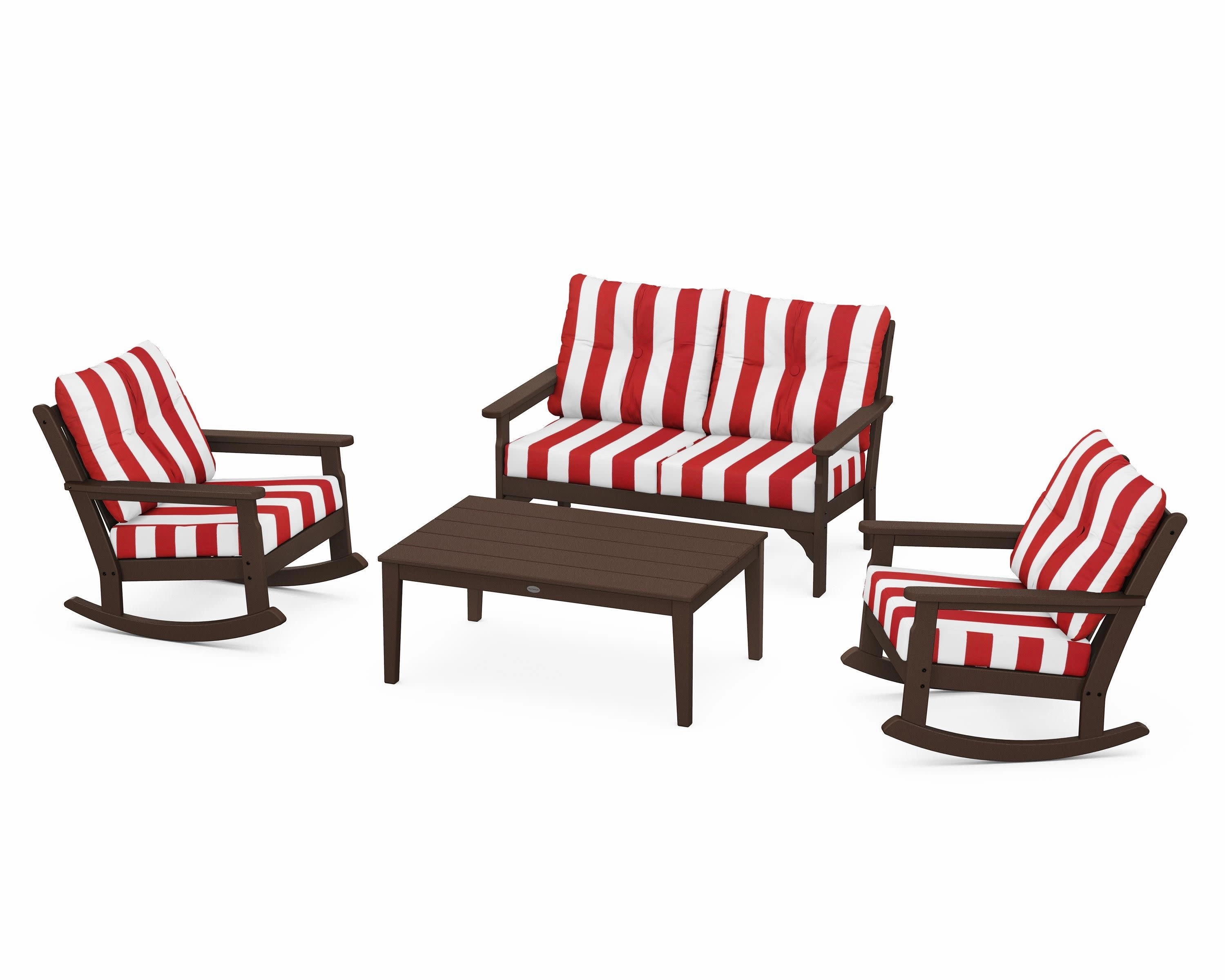 Vineyard 4-Piece Deep Seating Rocking Chair Set