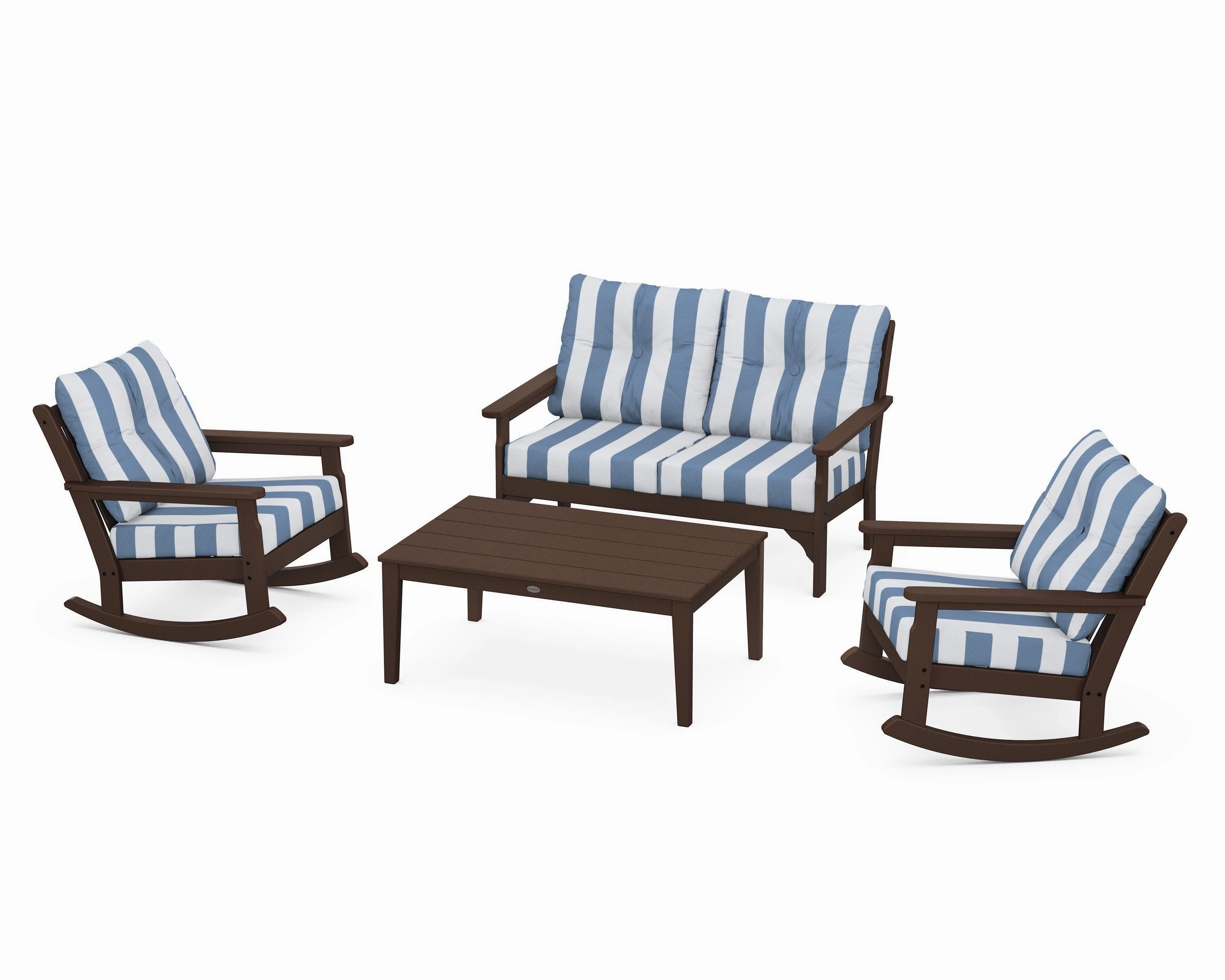 Vineyard 4-Piece Deep Seating Rocking Chair Set