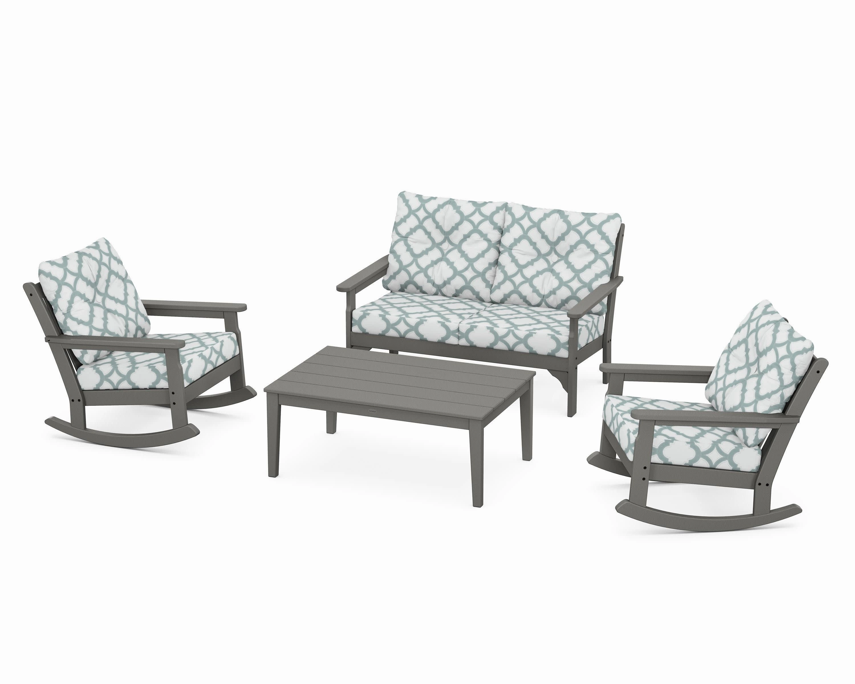 Vineyard 4-Piece Deep Seating Rocking Chair Set