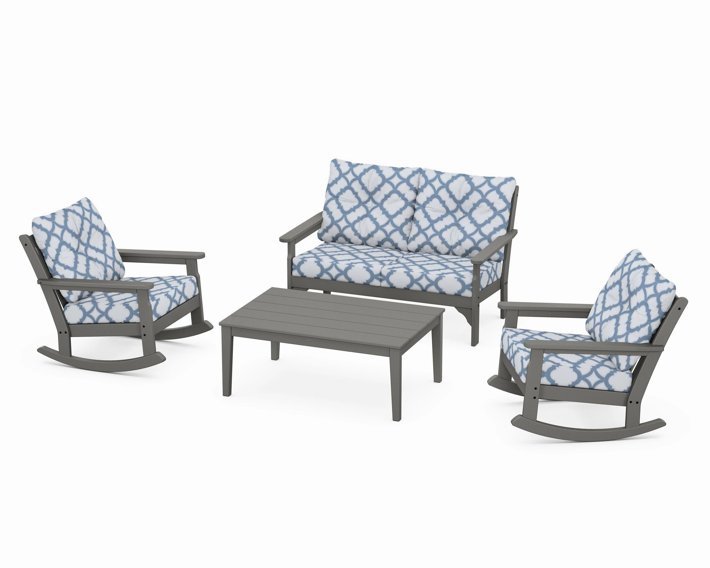 Vineyard 4-Piece Deep Seating Rocking Chair Set