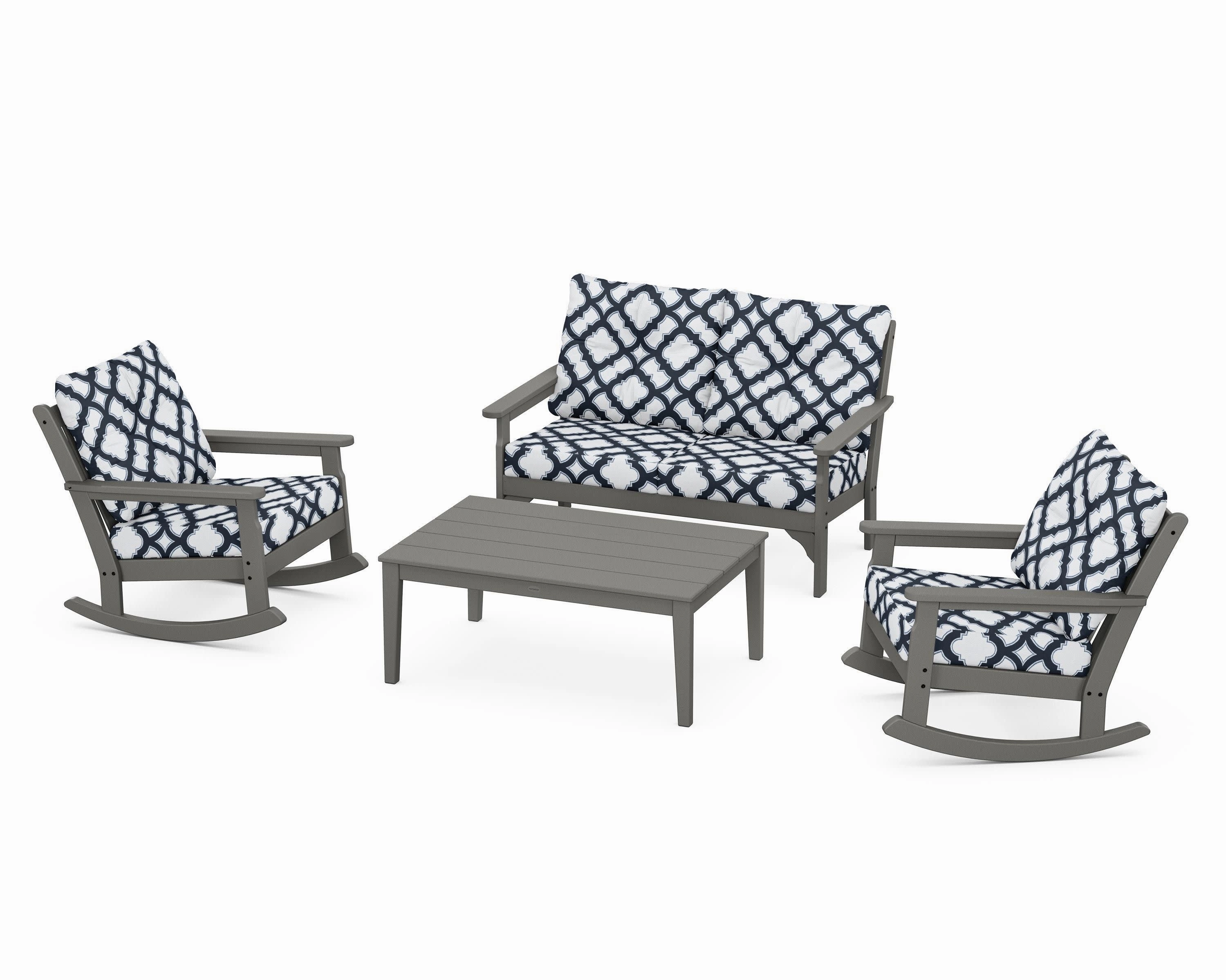 Vineyard 4-Piece Deep Seating Rocking Chair Set