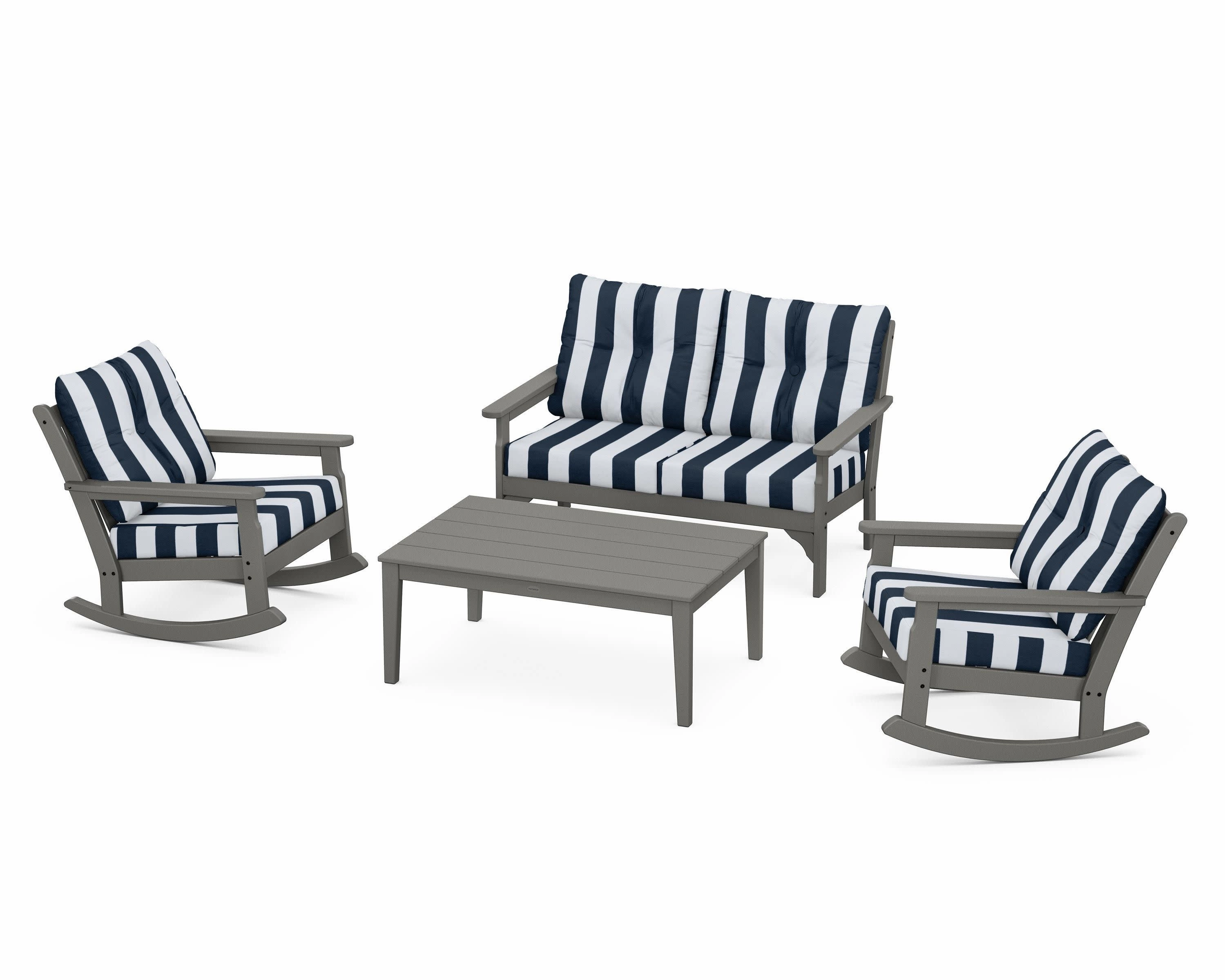 Vineyard 4-Piece Deep Seating Rocking Chair Set