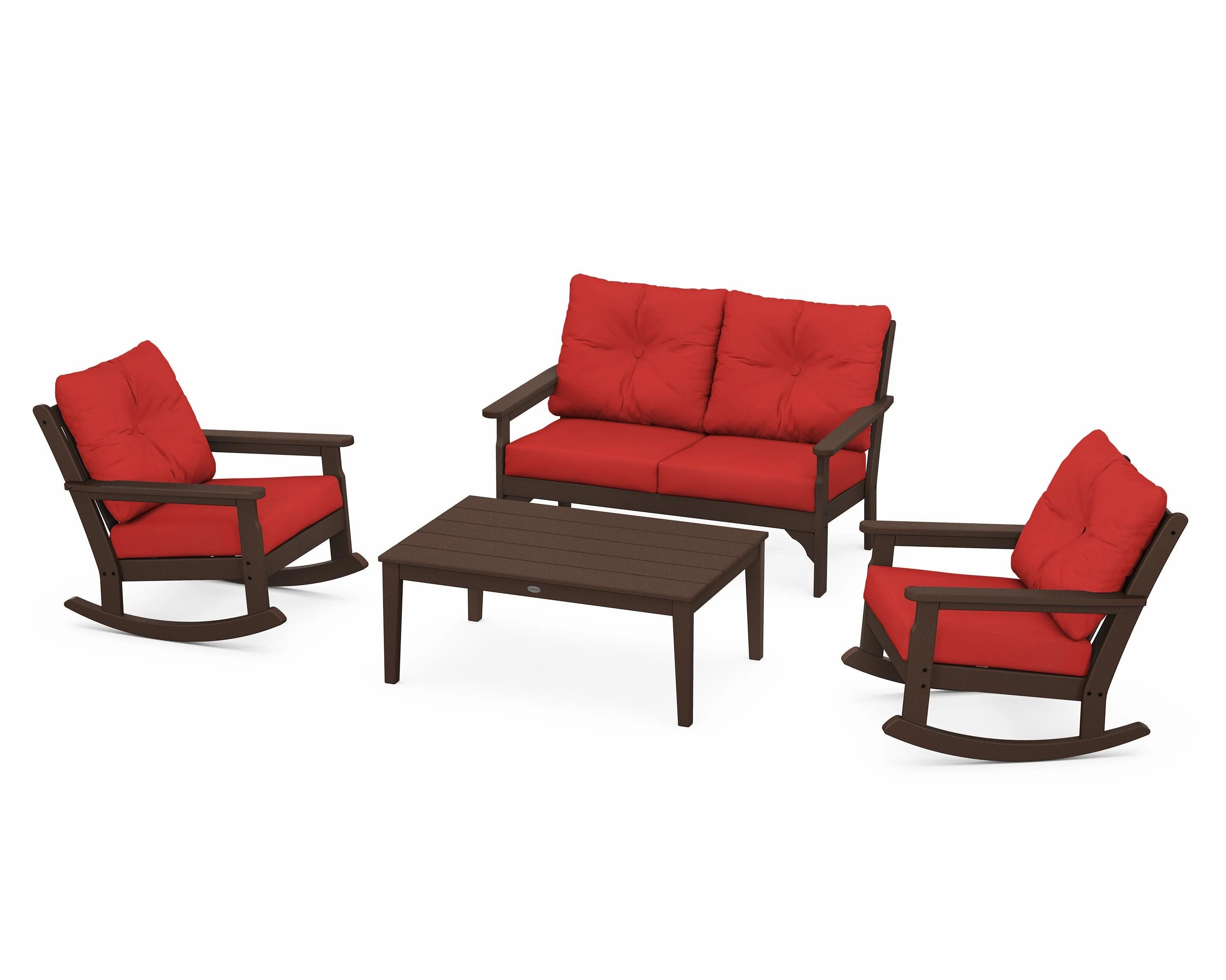 Vineyard 4-Piece Deep Seating Rocking Chair Set