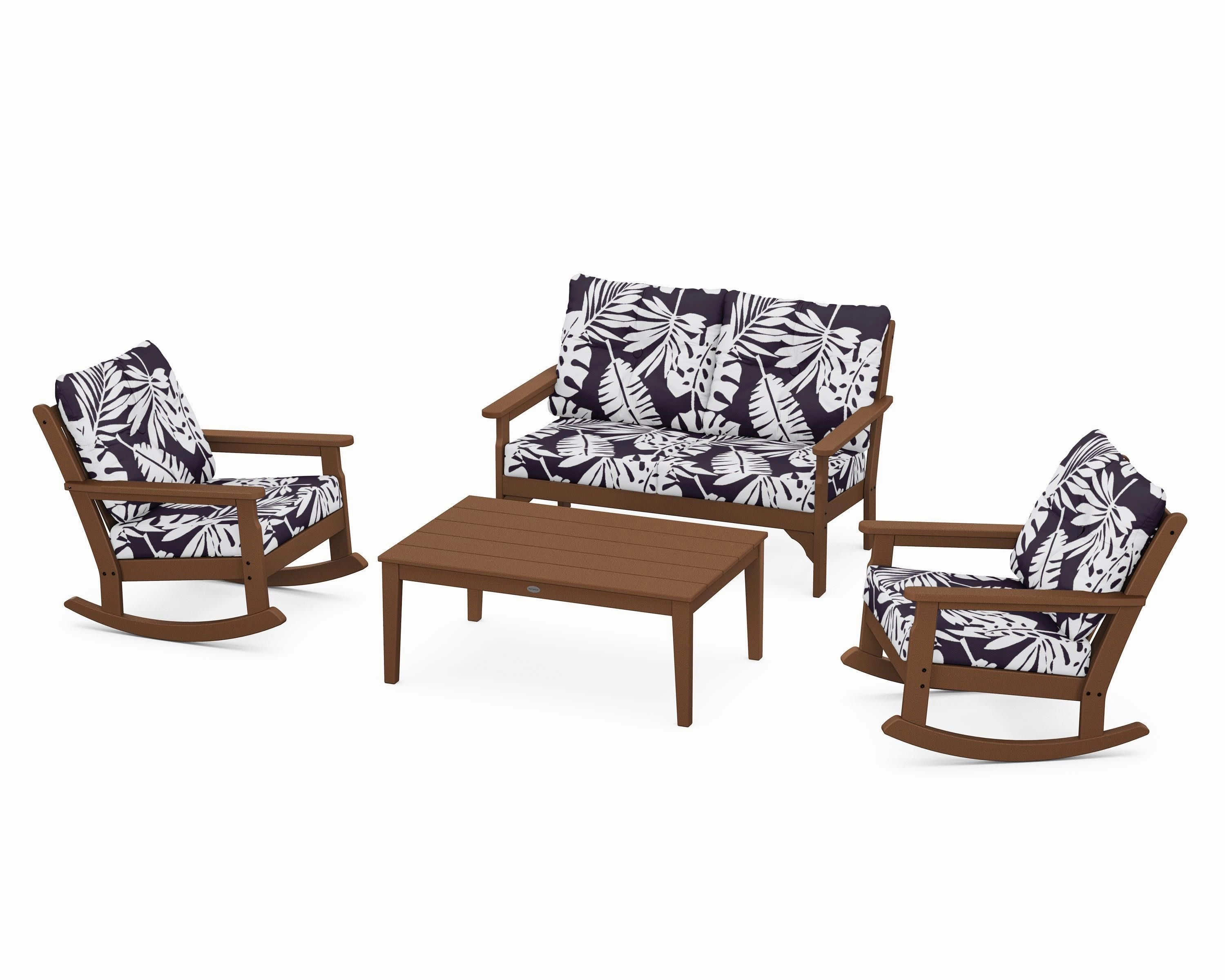 Vineyard 4-Piece Deep Seating Rocking Chair Set