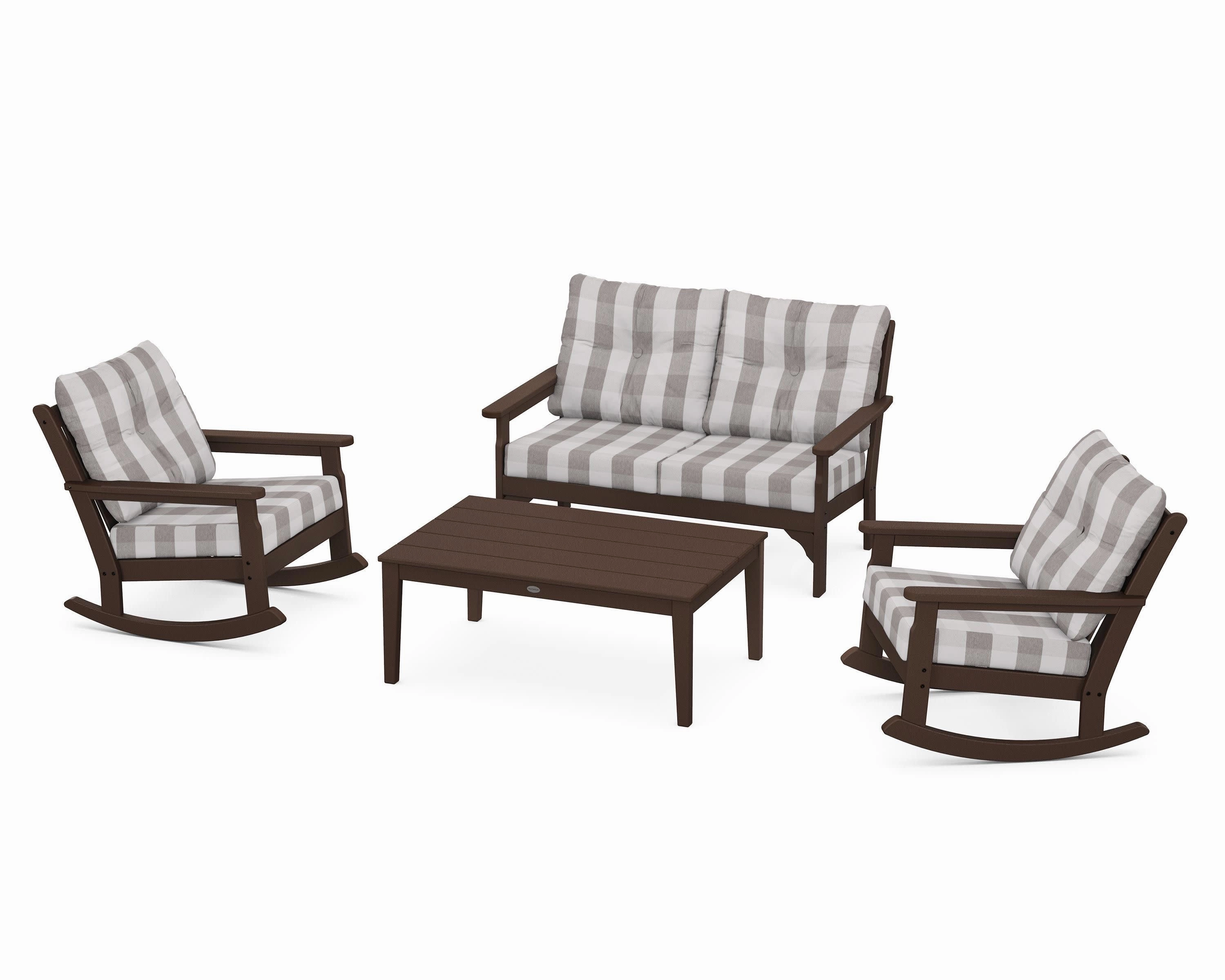 Vineyard 4-Piece Deep Seating Rocking Chair Set