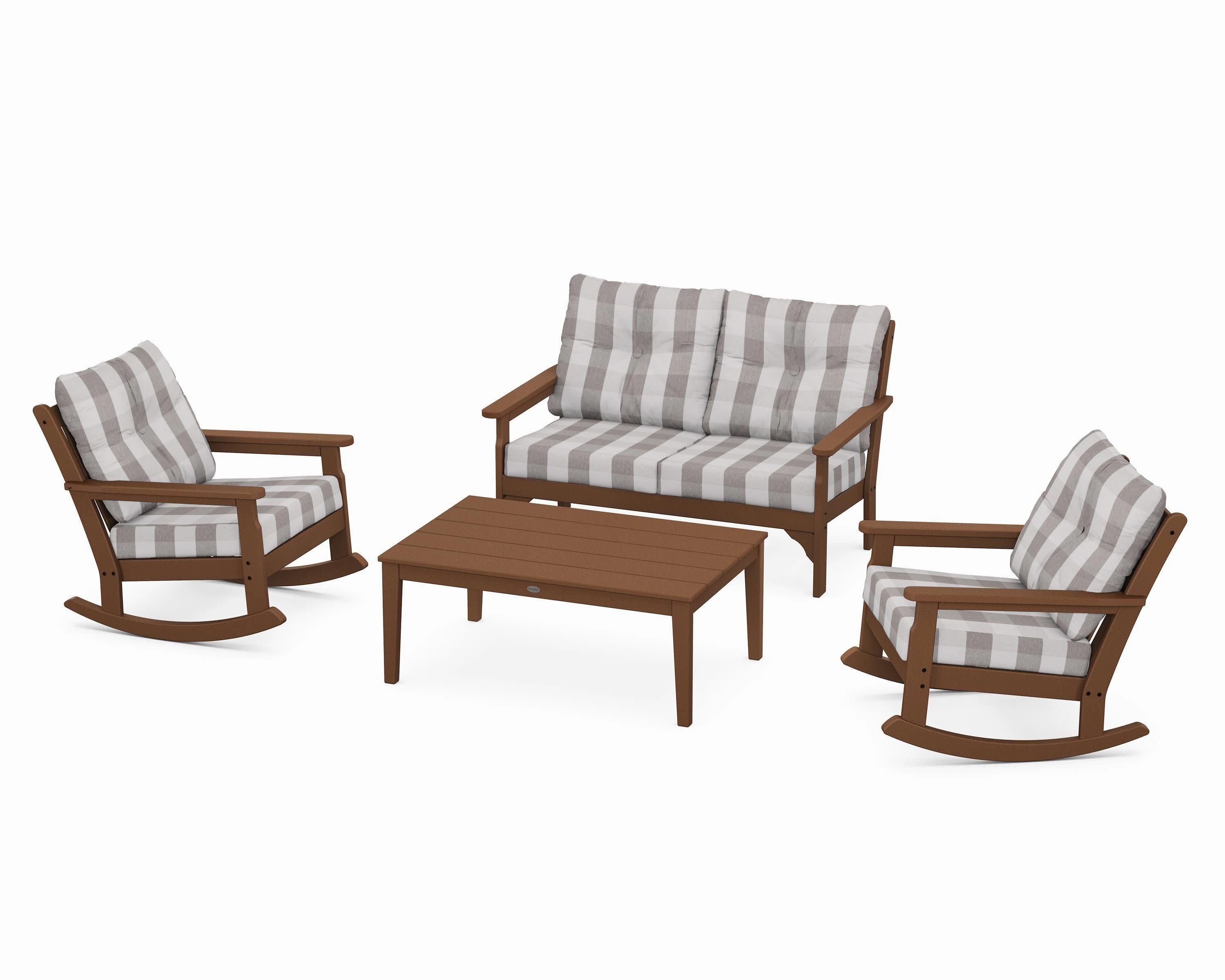 Vineyard 4-Piece Deep Seating Rocking Chair Set
