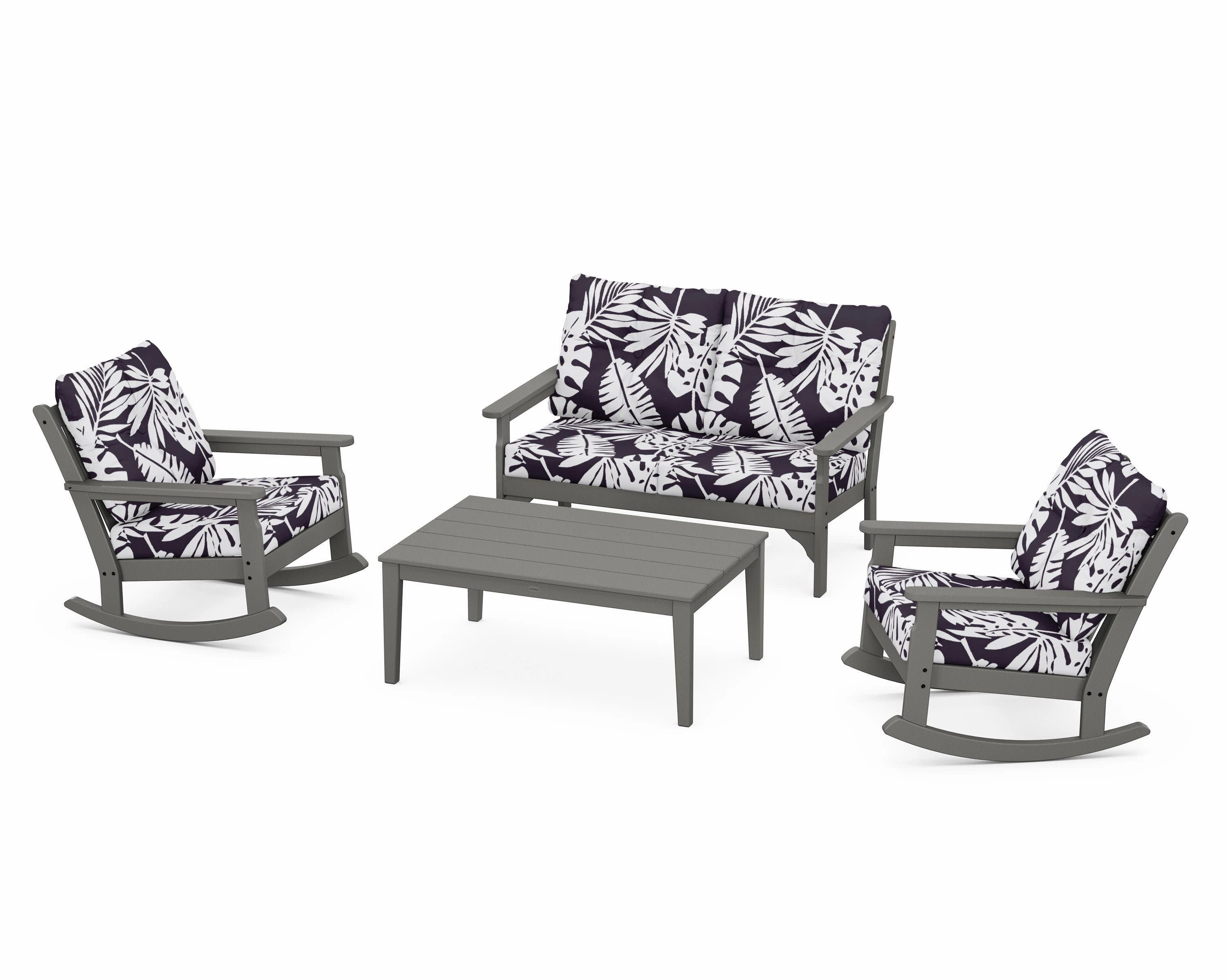 Vineyard 4-Piece Deep Seating Rocking Chair Set