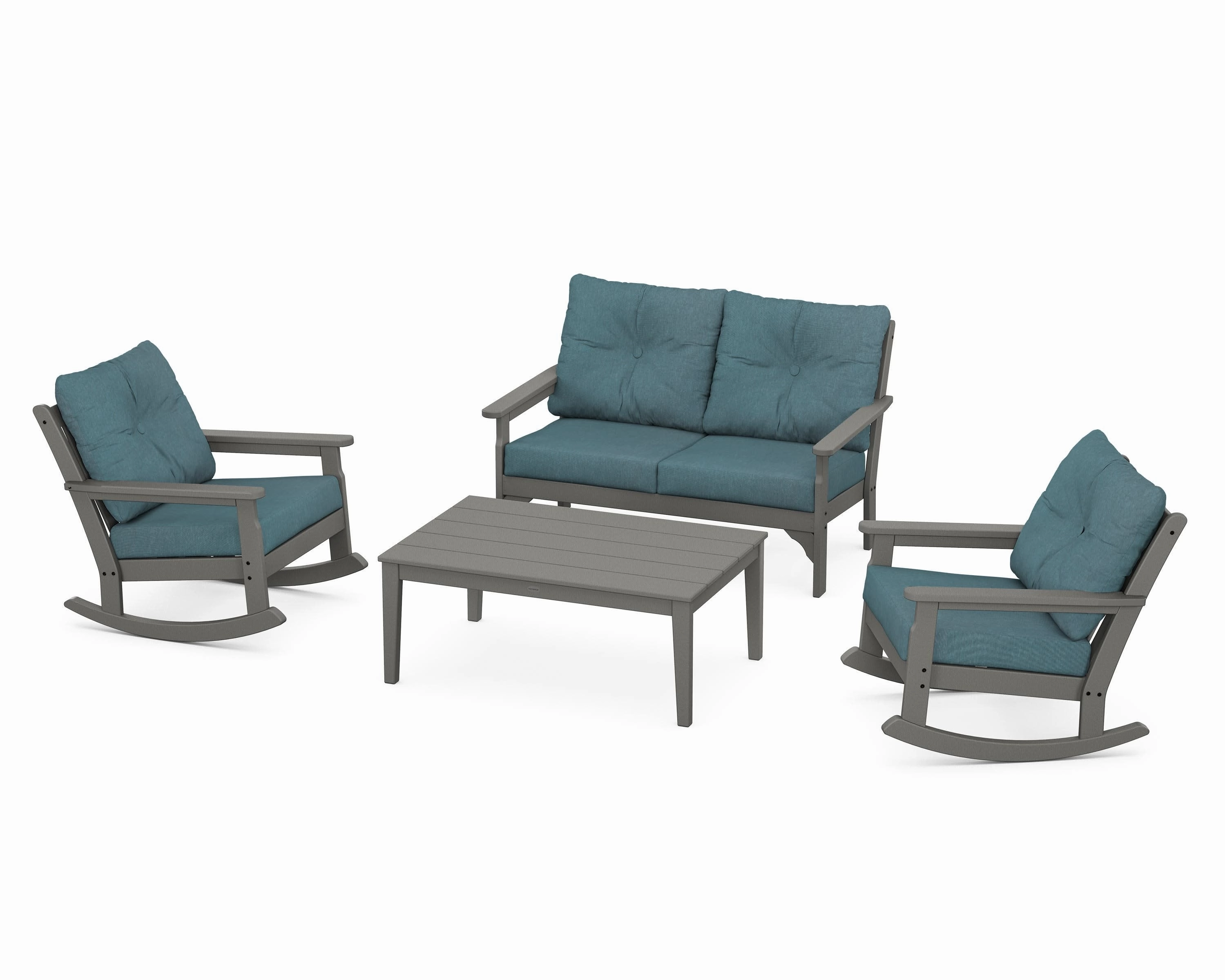 Vineyard 4-Piece Deep Seating Rocking Chair Set