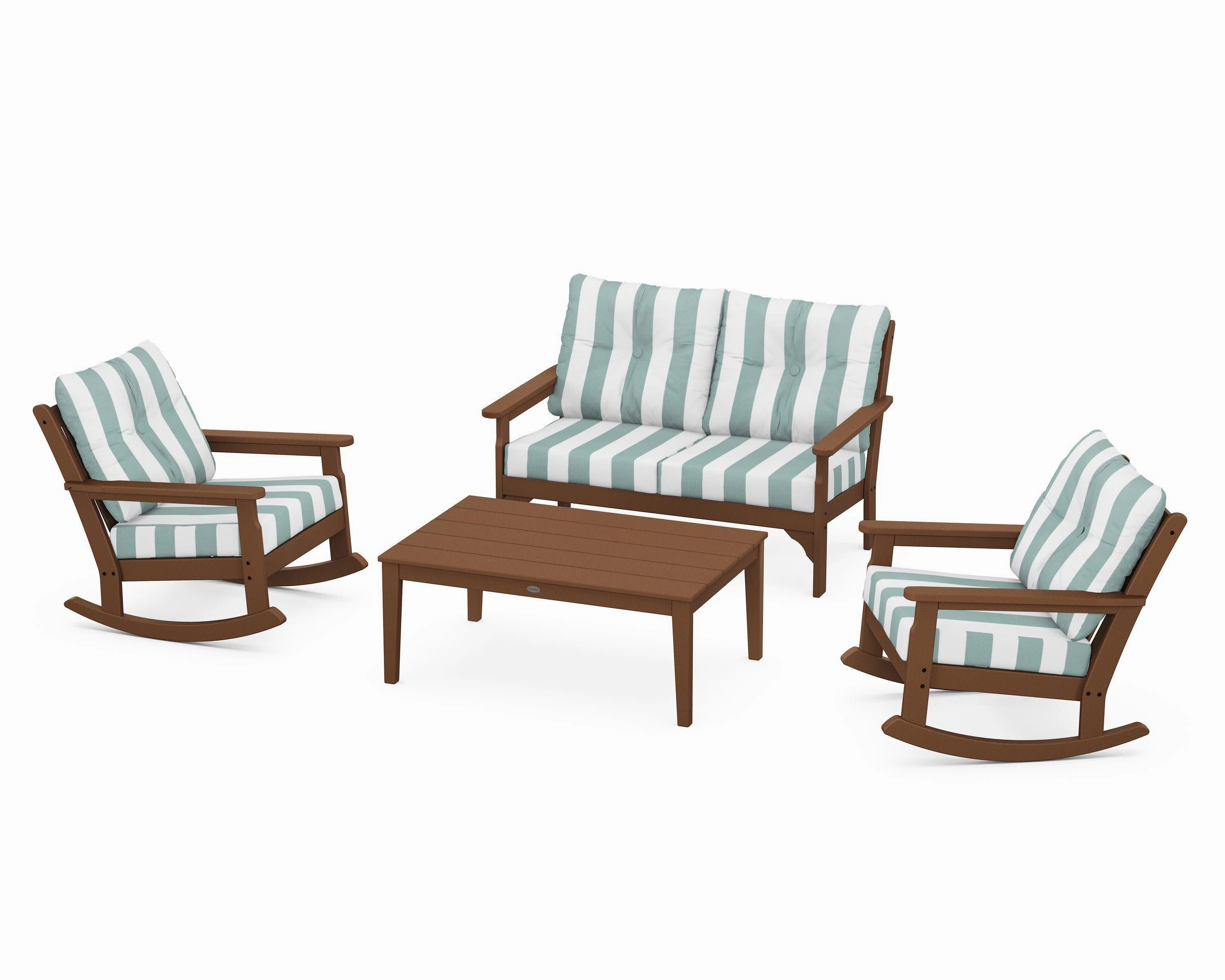 Vineyard 4-Piece Deep Seating Rocking Chair Set