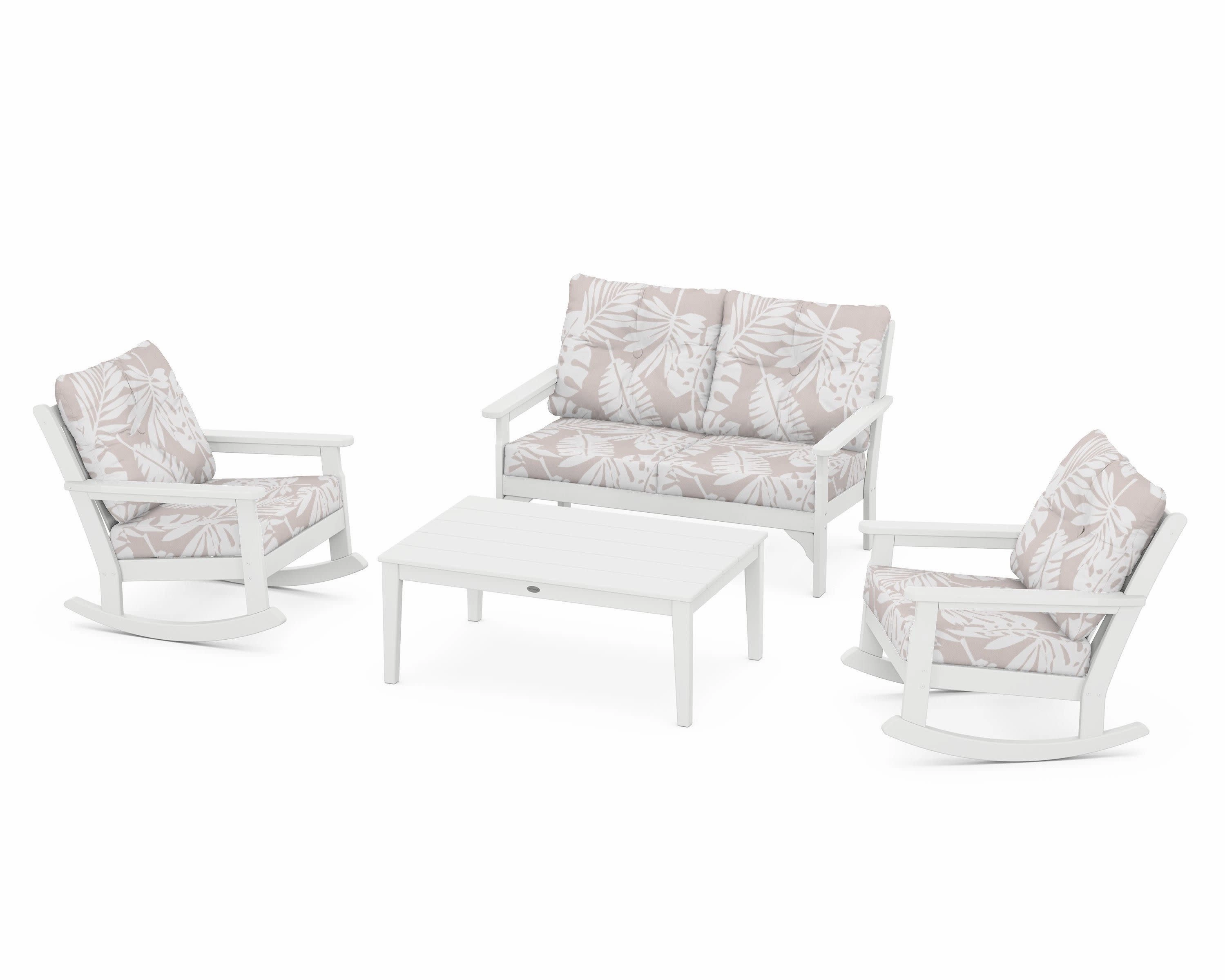 Vineyard 4-Piece Deep Seating Rocking Chair Set