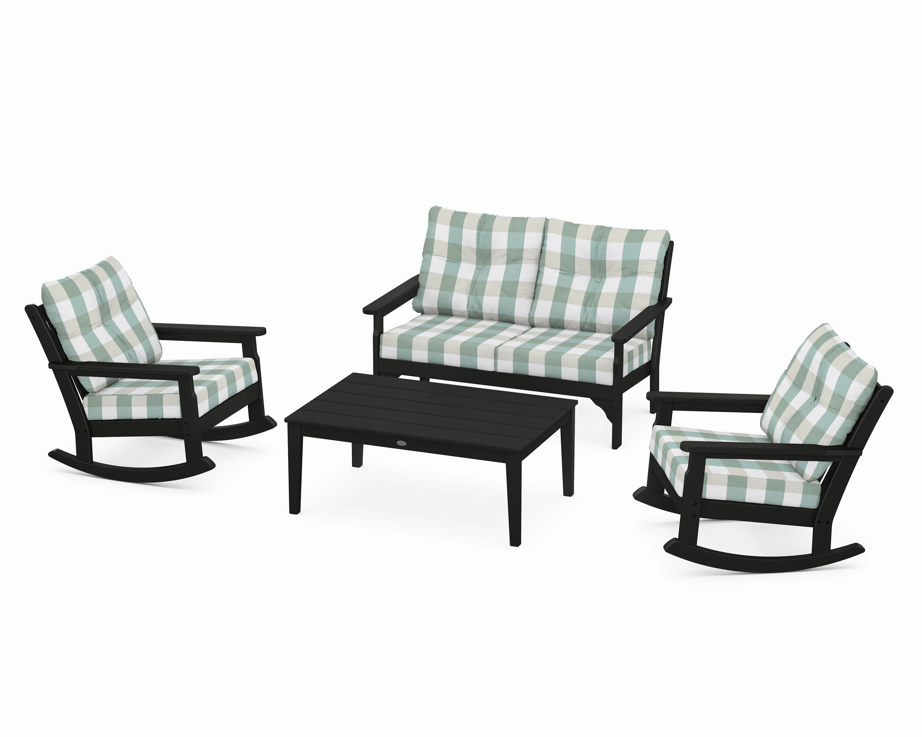Vineyard 4-Piece Deep Seating Rocking Chair Set