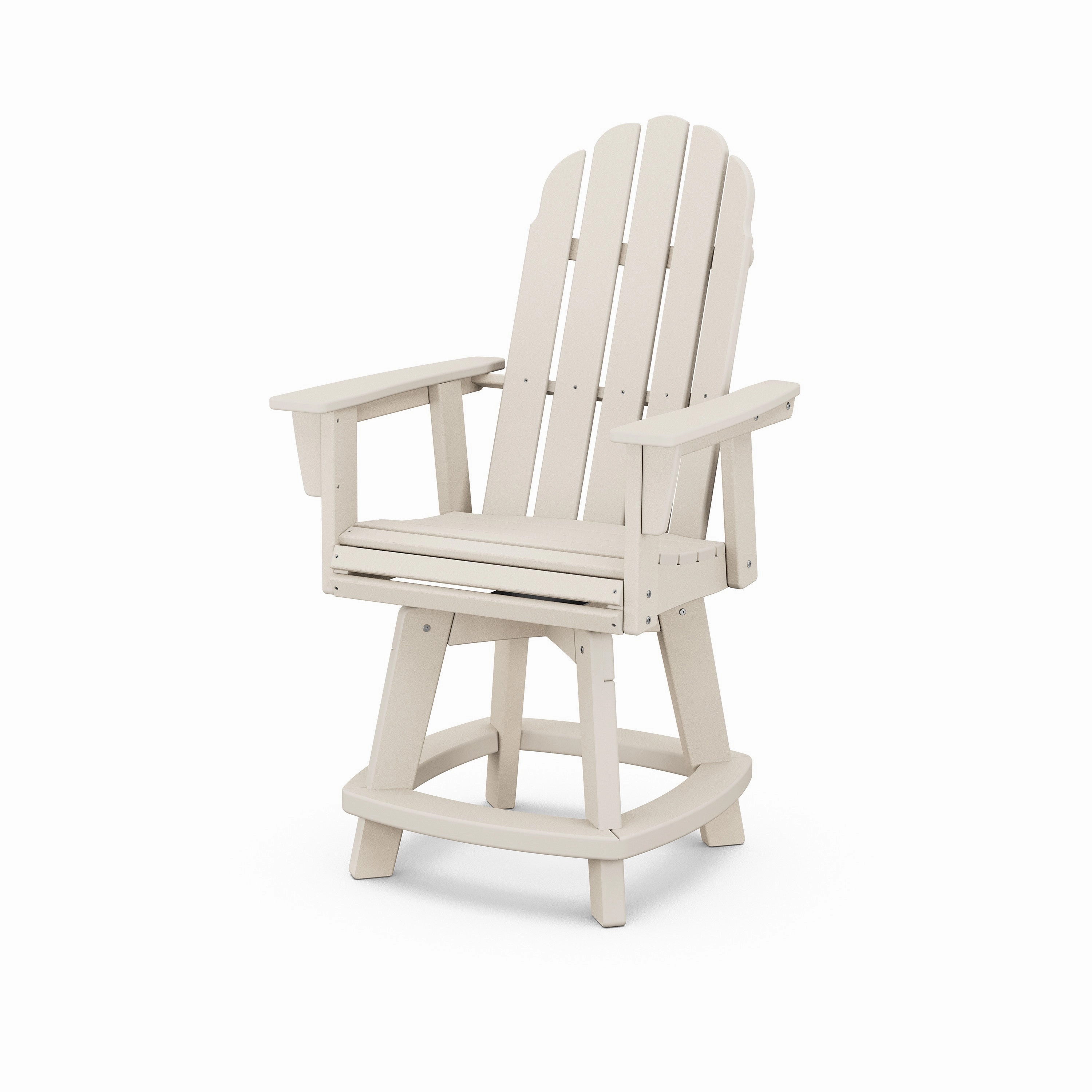 Vineyard Curveback Adirondack Swivel Counter Chair