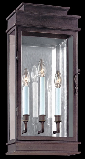 Vintage Three Light Wall Lantern Vintage BronzeOutdoor wall sconces with motion sensor