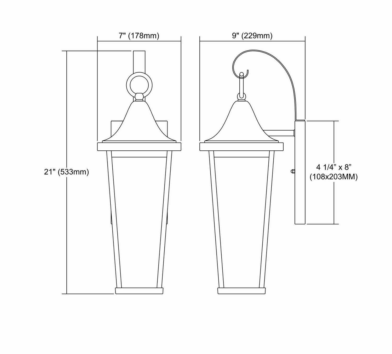 Vinton One Light Outdoor Wall Sconce Matte Black