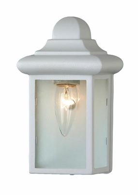 Vista One Light Pocket Lantern WhiteOutdoor wall sconces with motion sensor