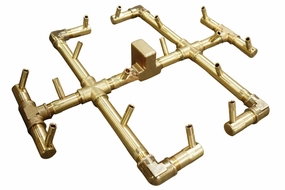 Warming Trends Crossfire 17 x 15-Inch Original Brass Gas Fire Pit Burner 180K BTUFireproof mat for under fire pit